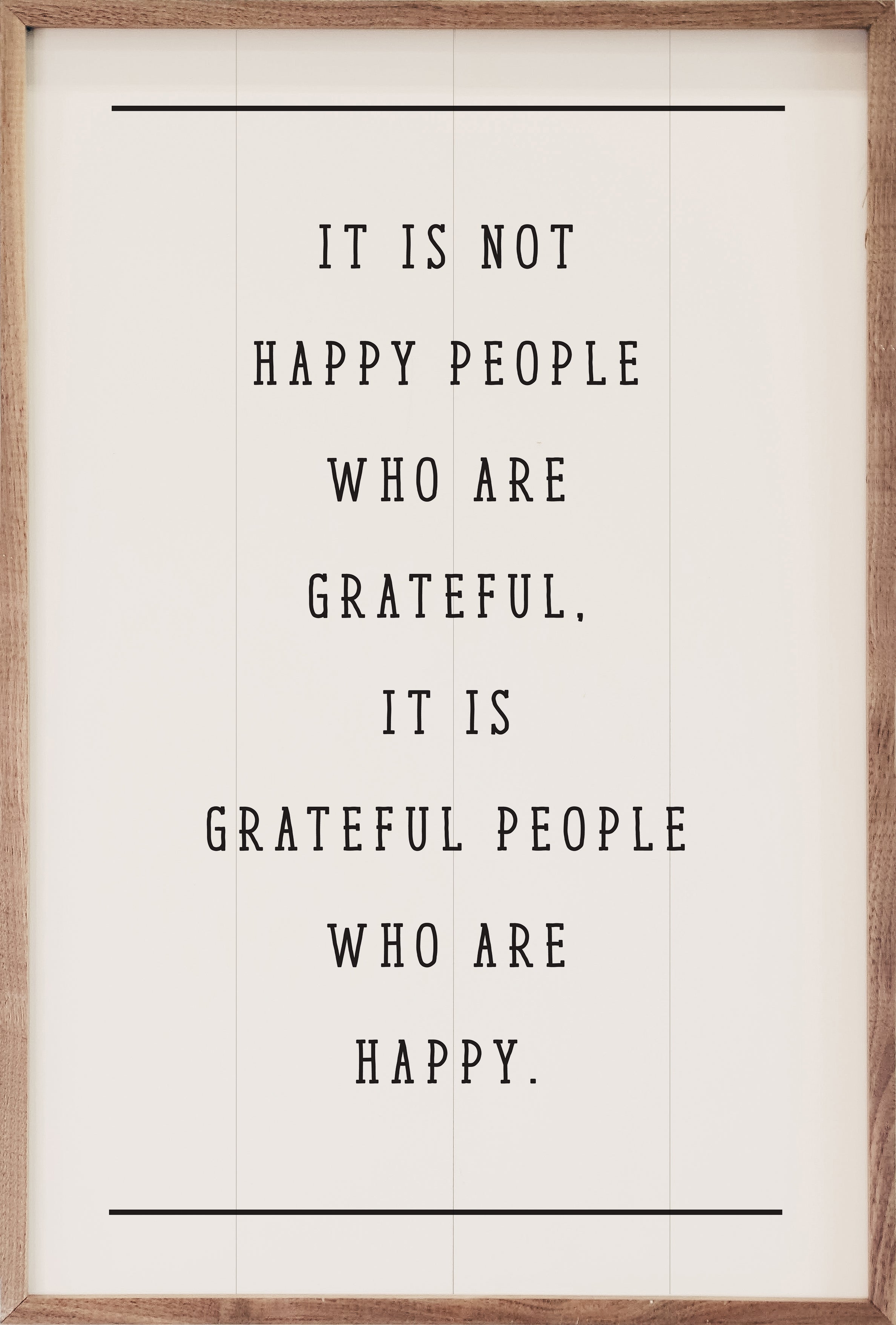 Grateful People Who Are Happy White 10x16 / White