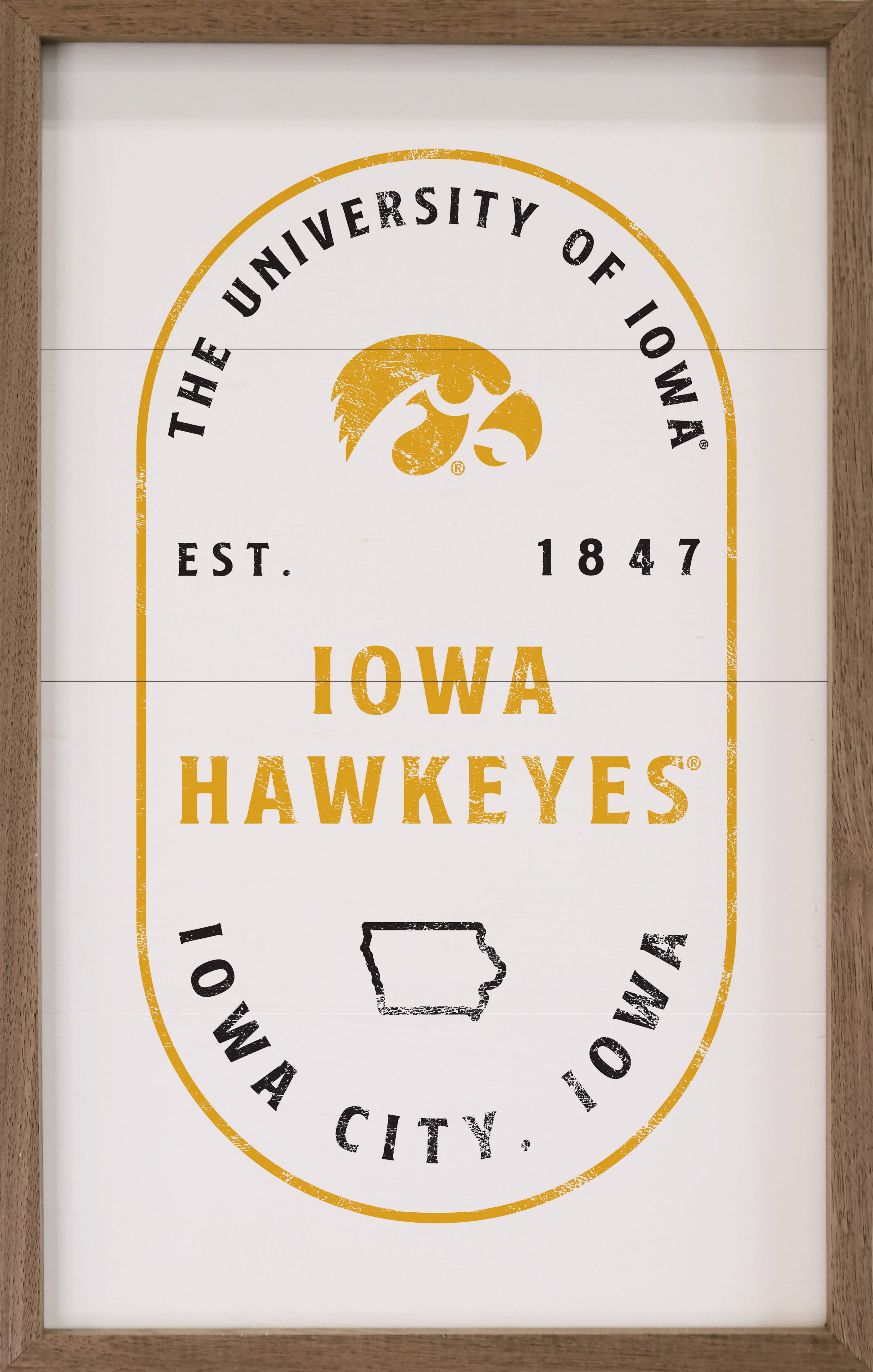 Stamp Poster Iowa 10x16 / White