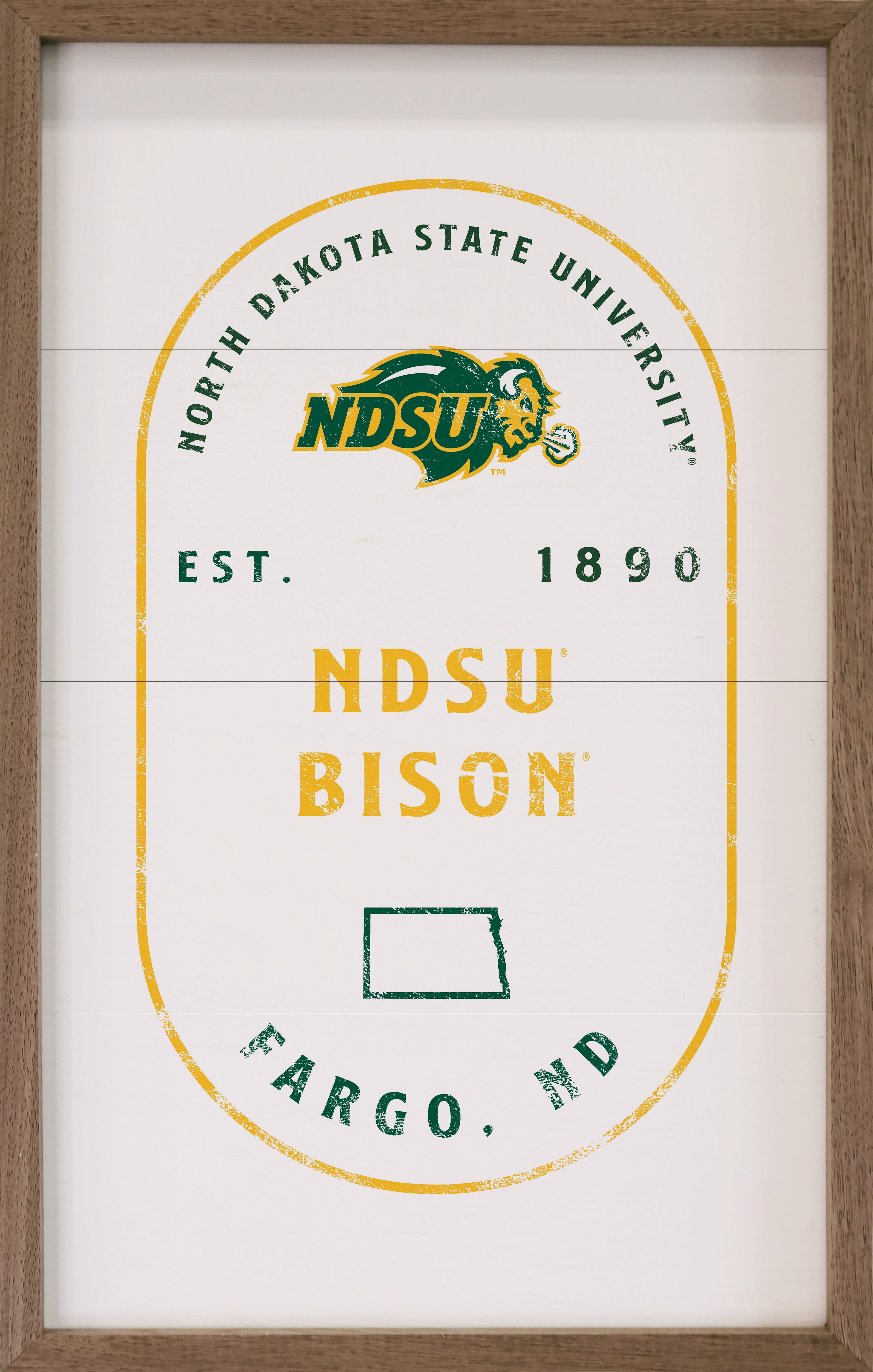 Stamp Poster NDSU 10x16 / White