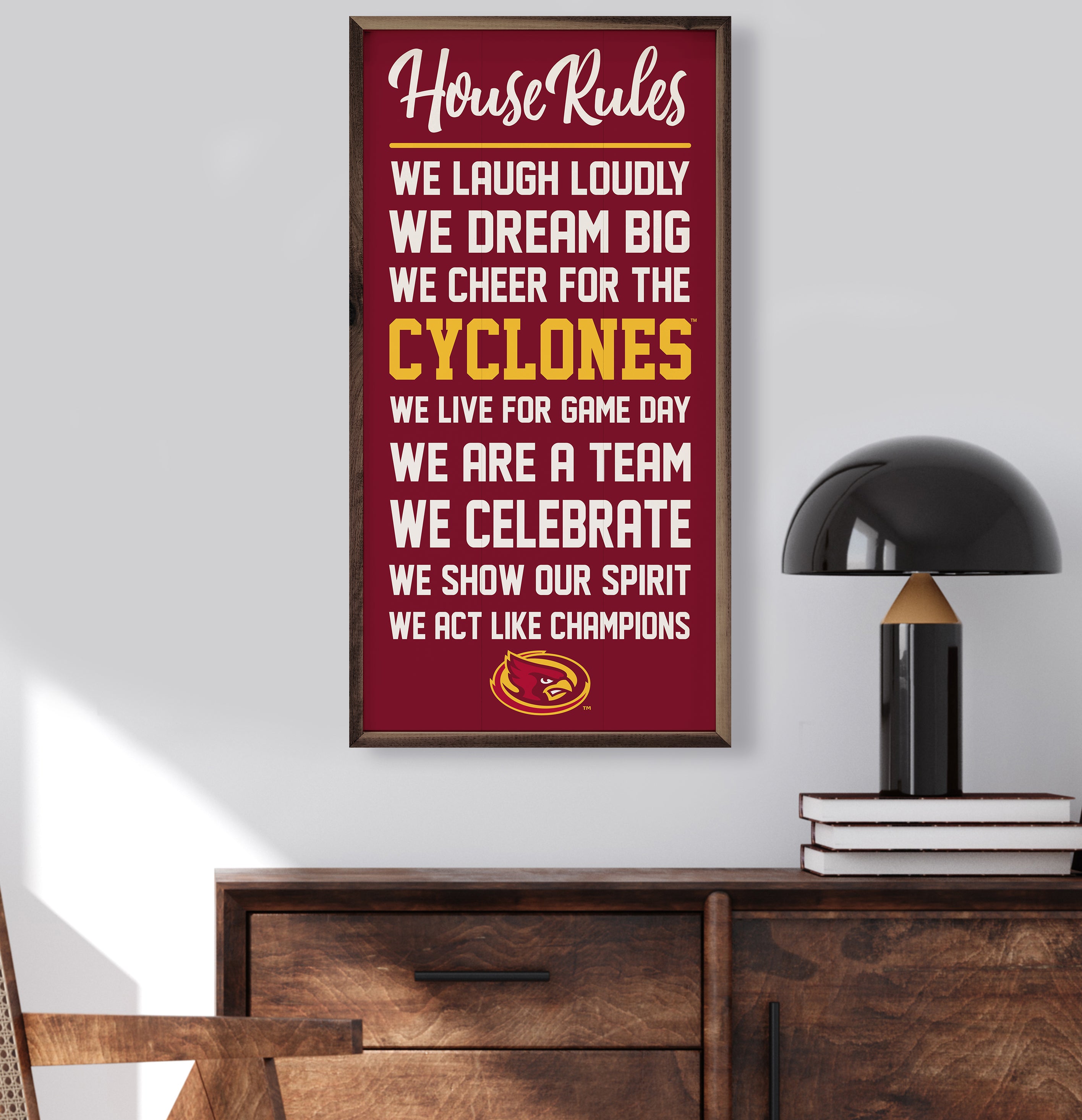 House Rules Iowa State 12x24 / Red