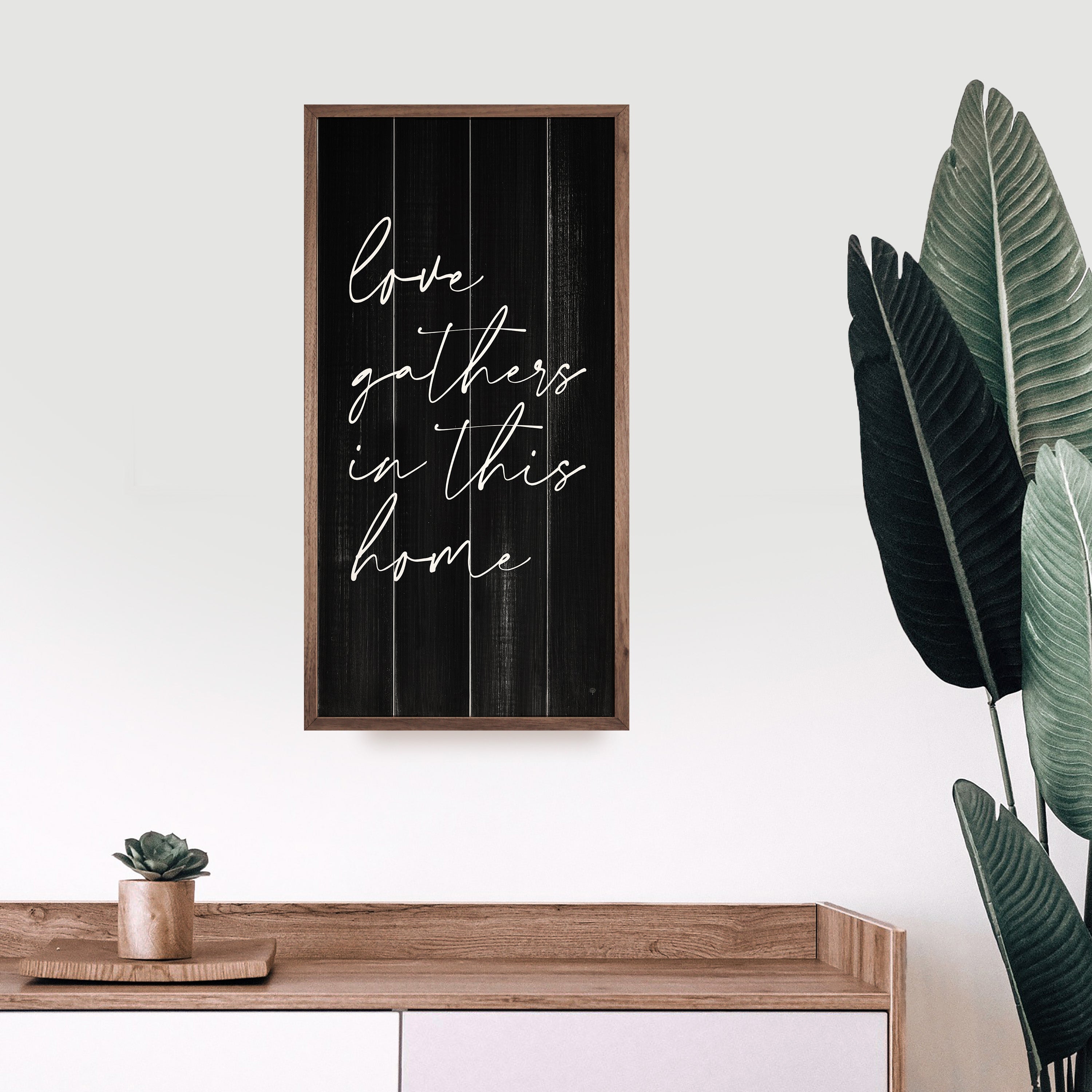 Love Gathers Black 12x24 / Black