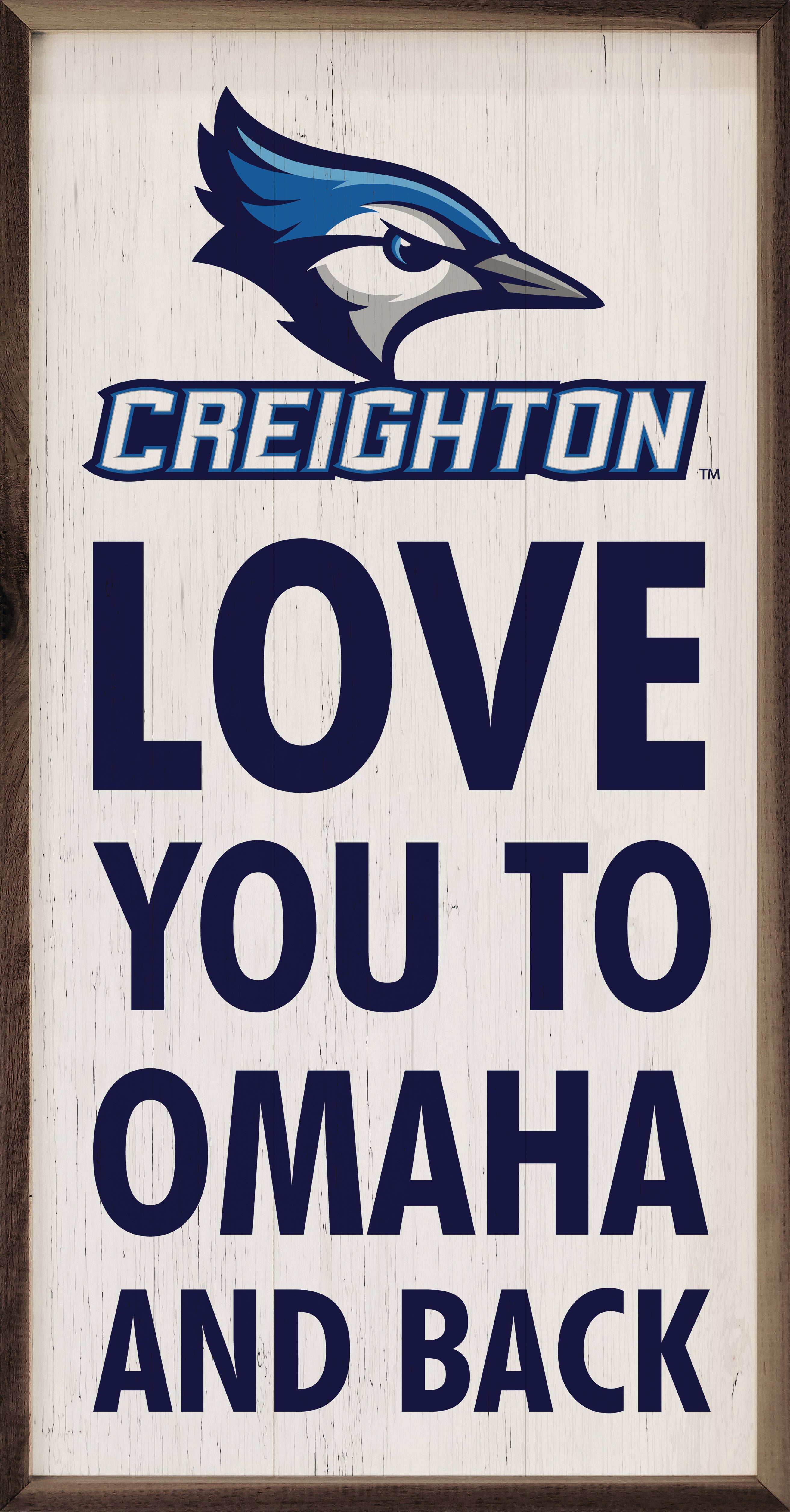 Love You To Omaha And Back 12x24 / White