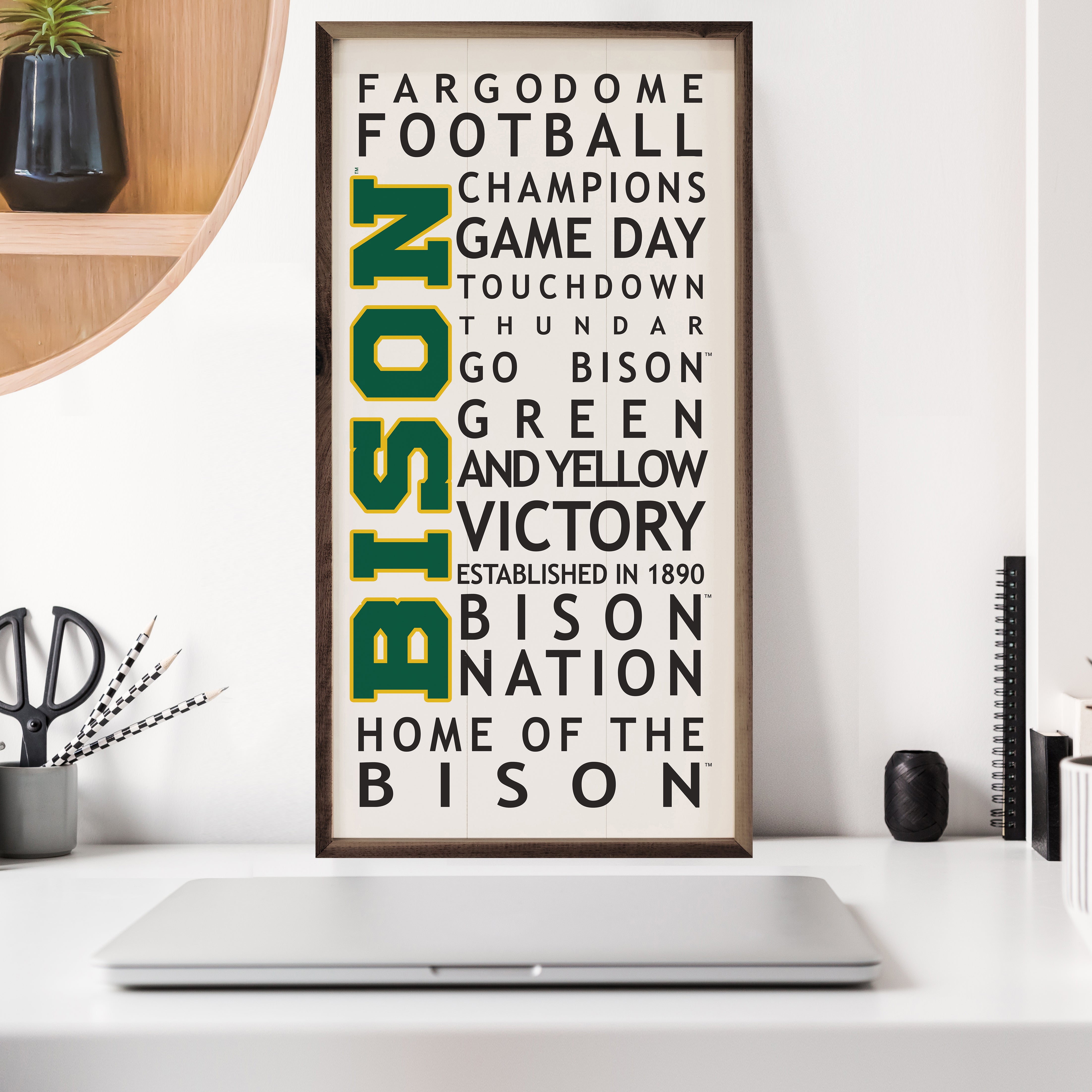 University Words NDSU 12x24 / White