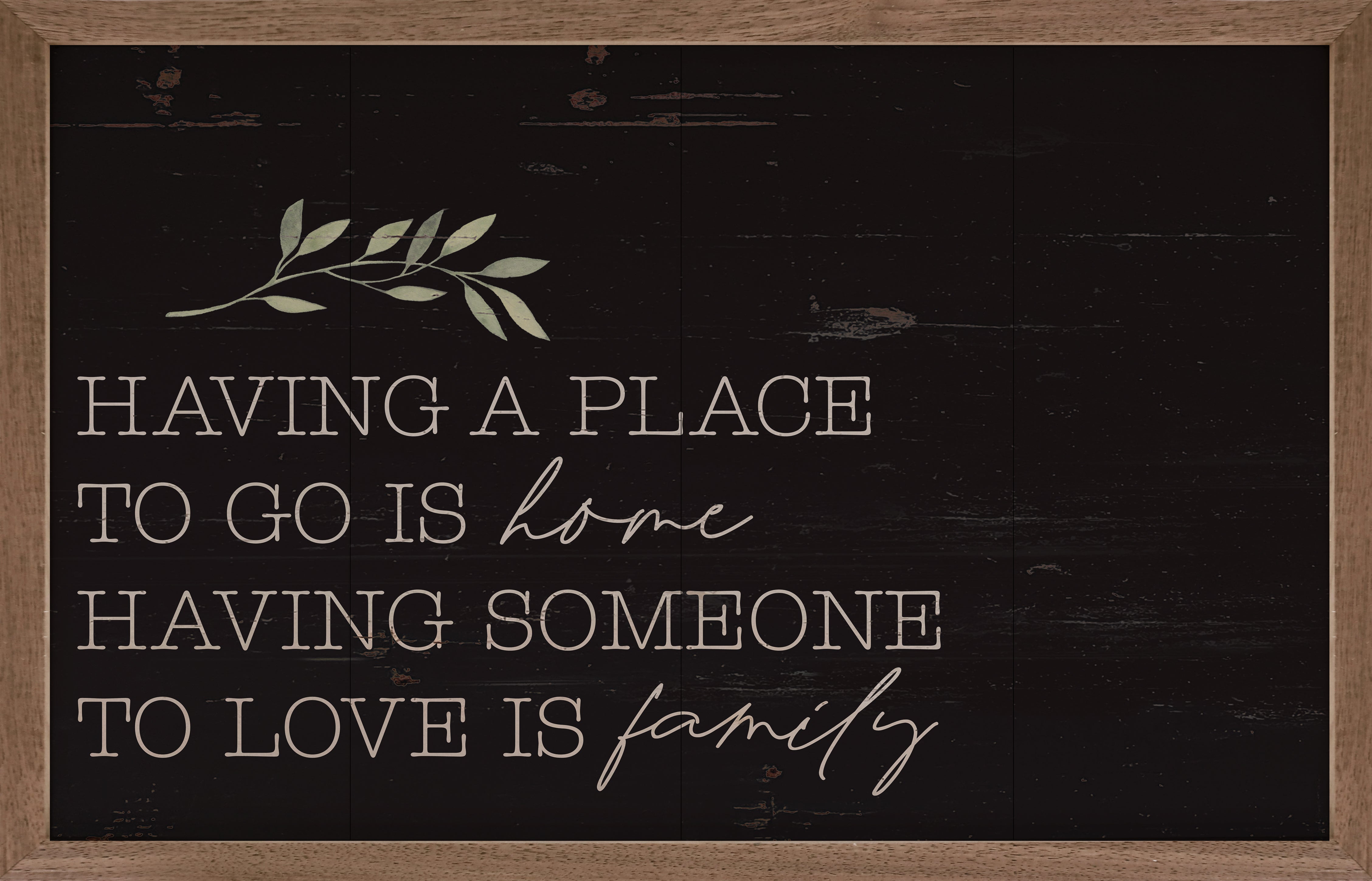 Having A Place Greenery Black 16x10 / Black