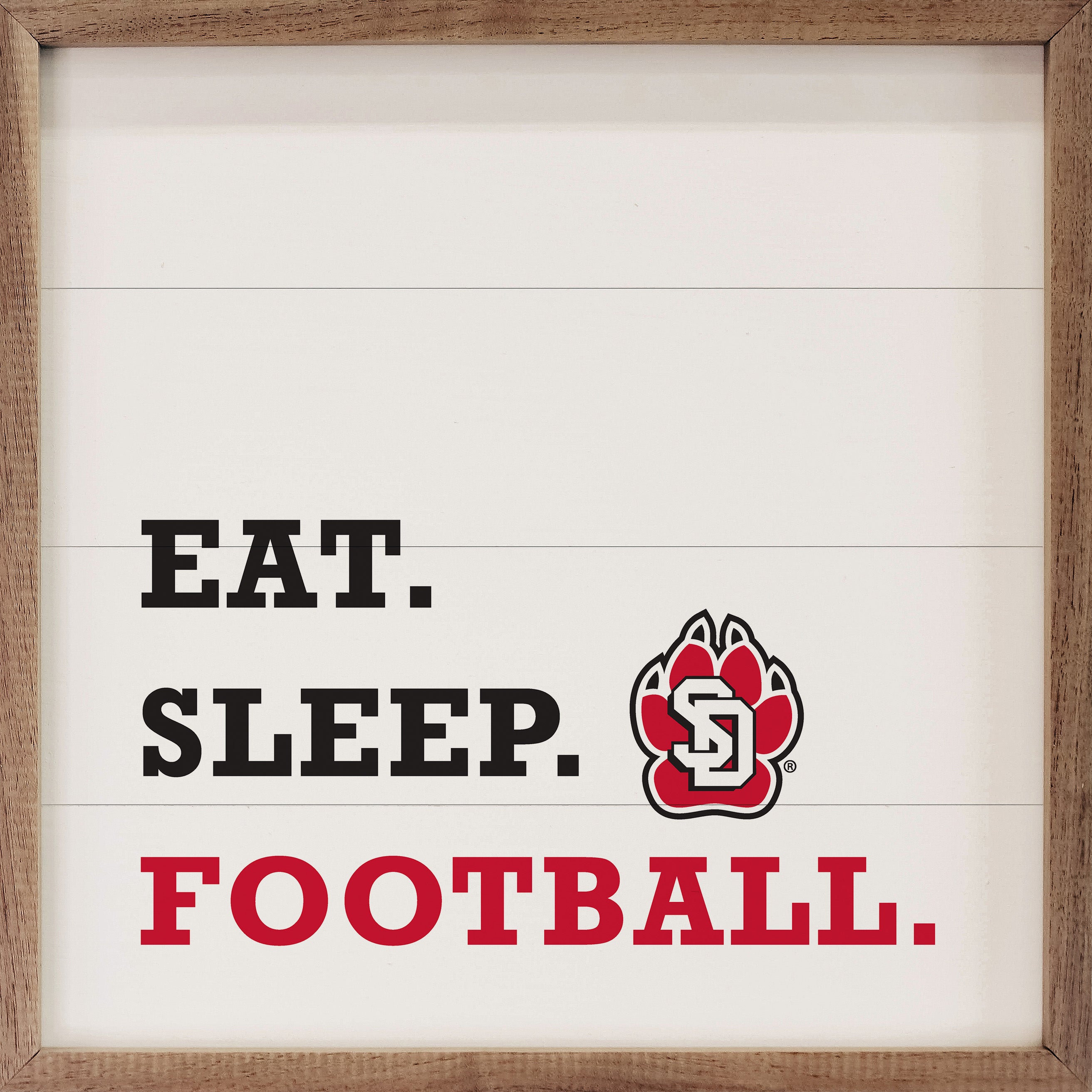 Eat Sleep Football South Dakota 16x16 / White