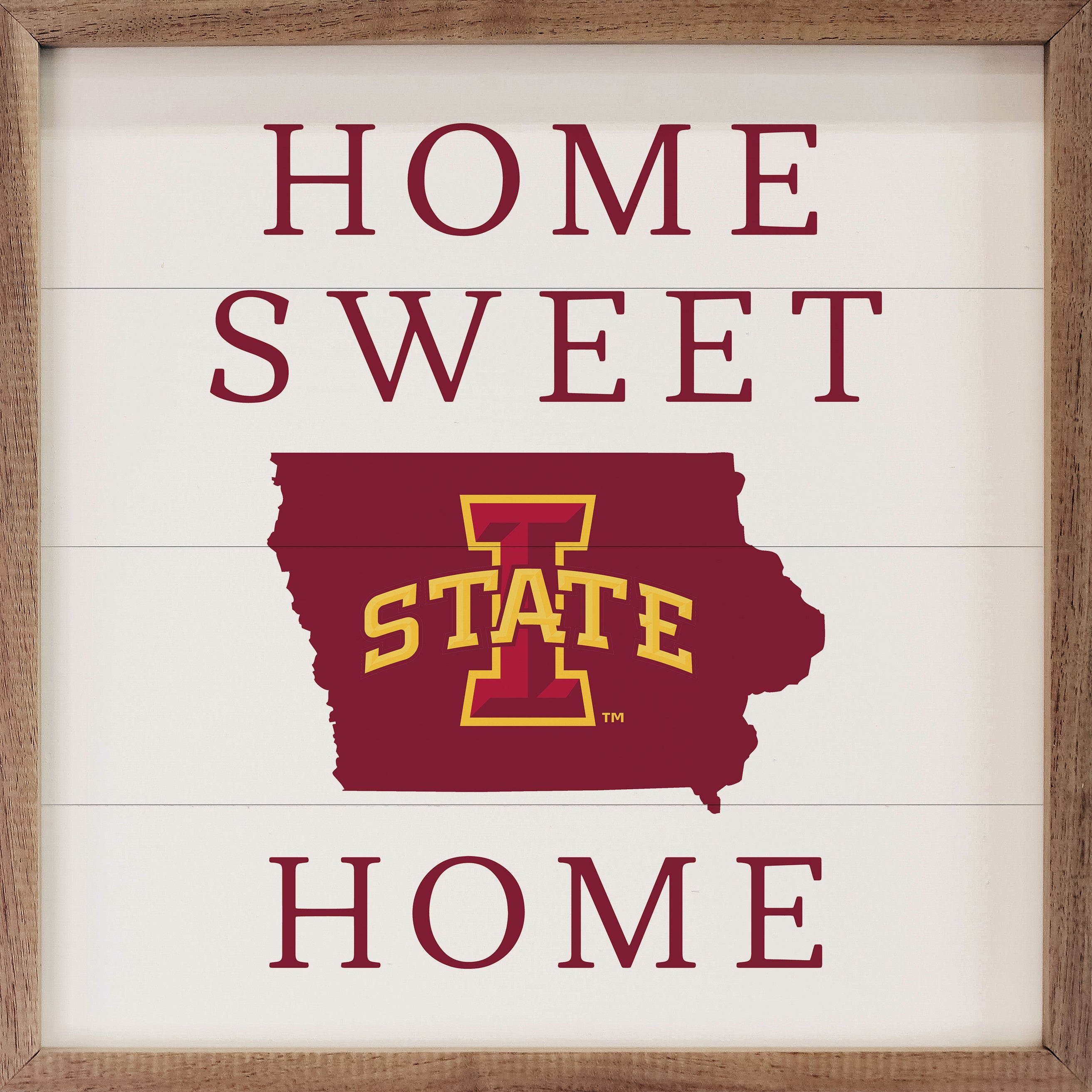 Home Sweet Home Iowa State 16x16 / White