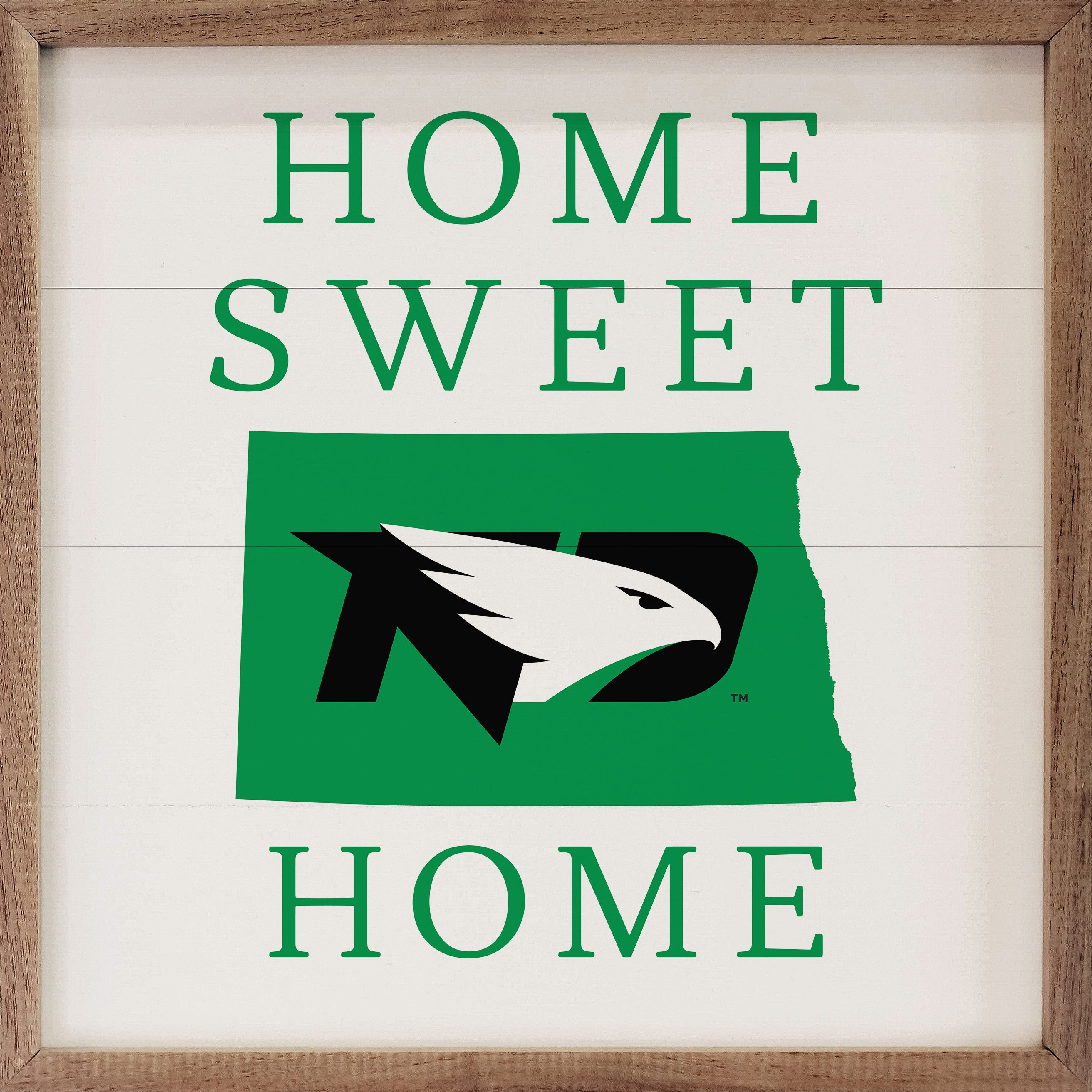 Home Sweet Home North Dakota 16x16 / White