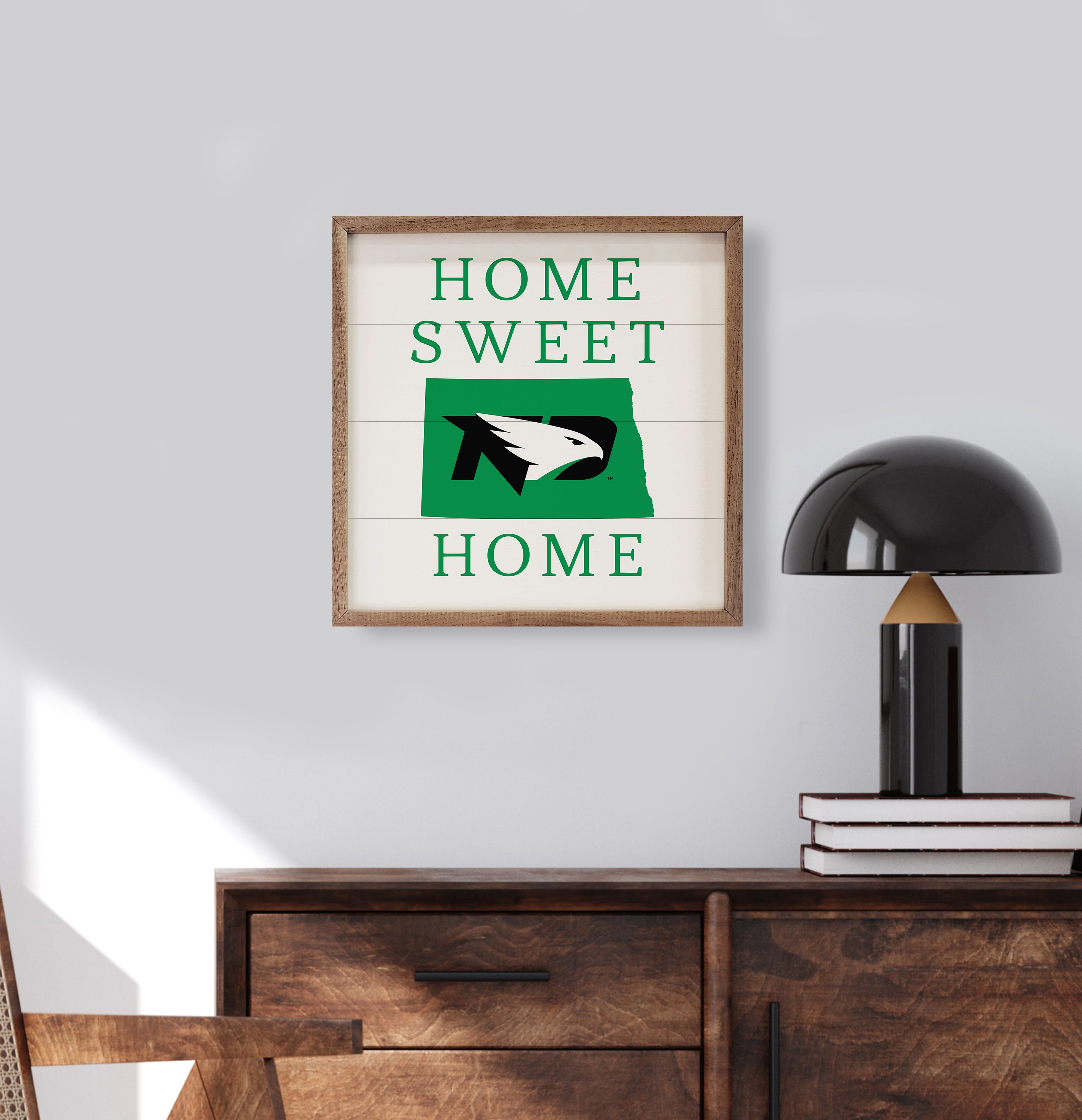 Home Sweet Home North Dakota 16x16 / White