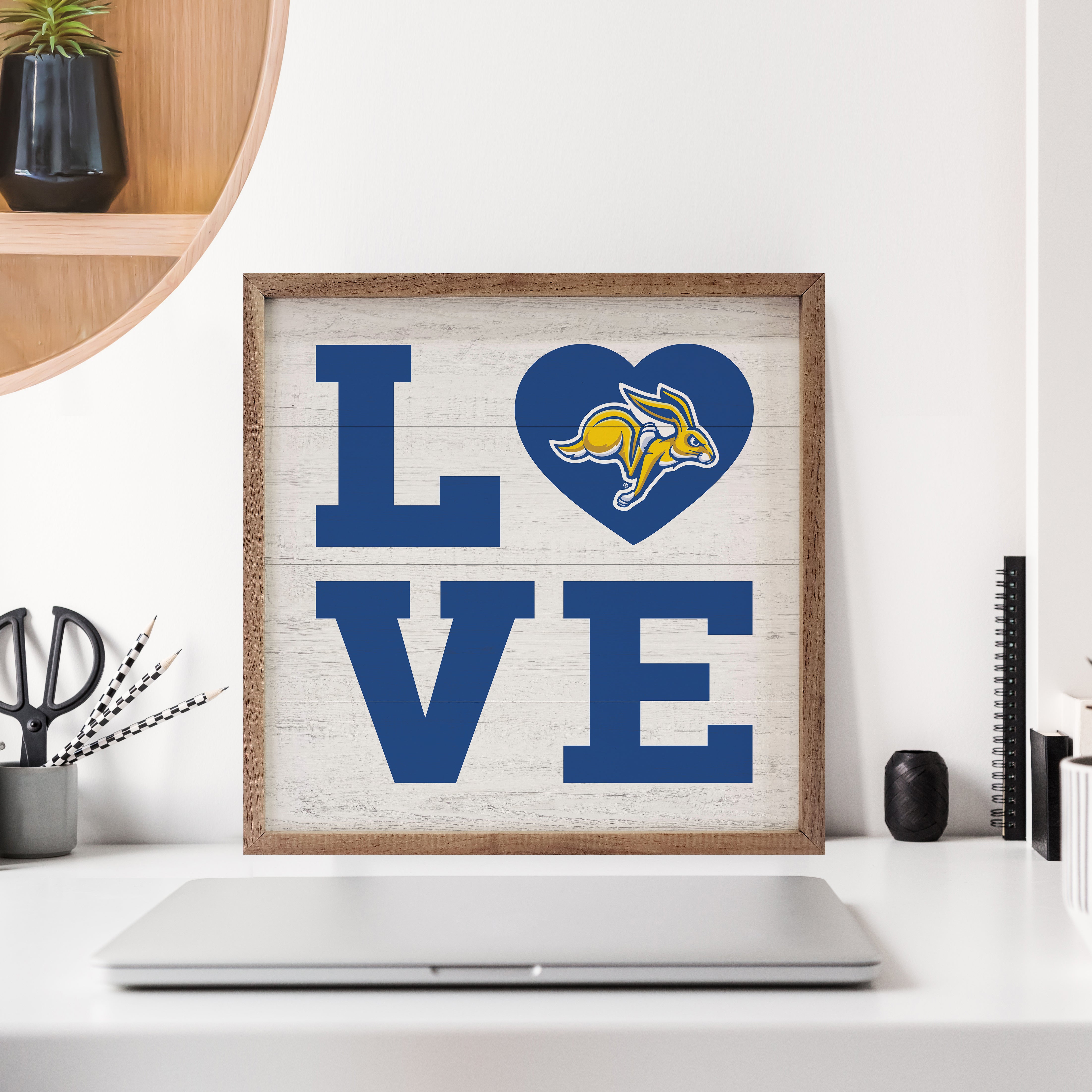 Love Heart South Dakota State 16x16 / White