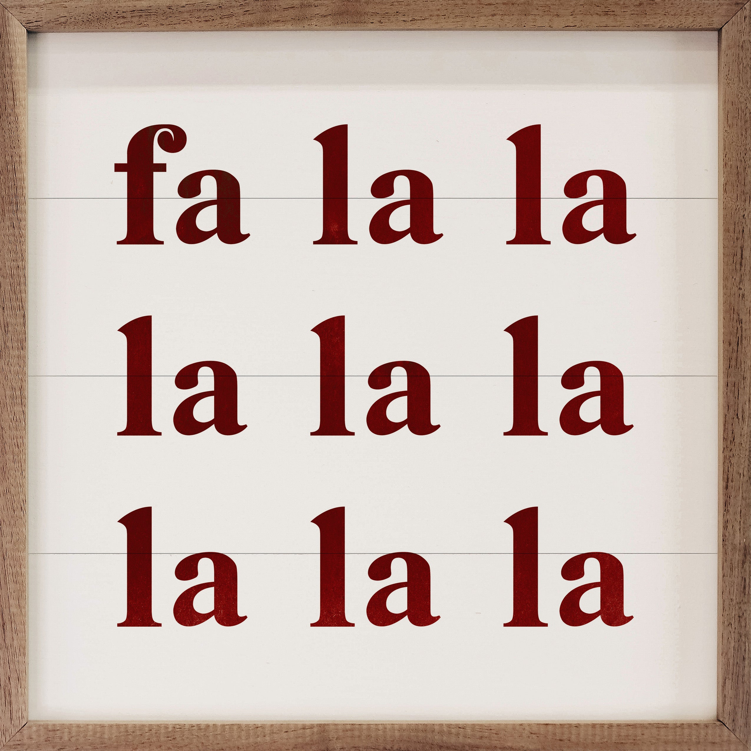 Simple Fa La La Red White 16x16 / White