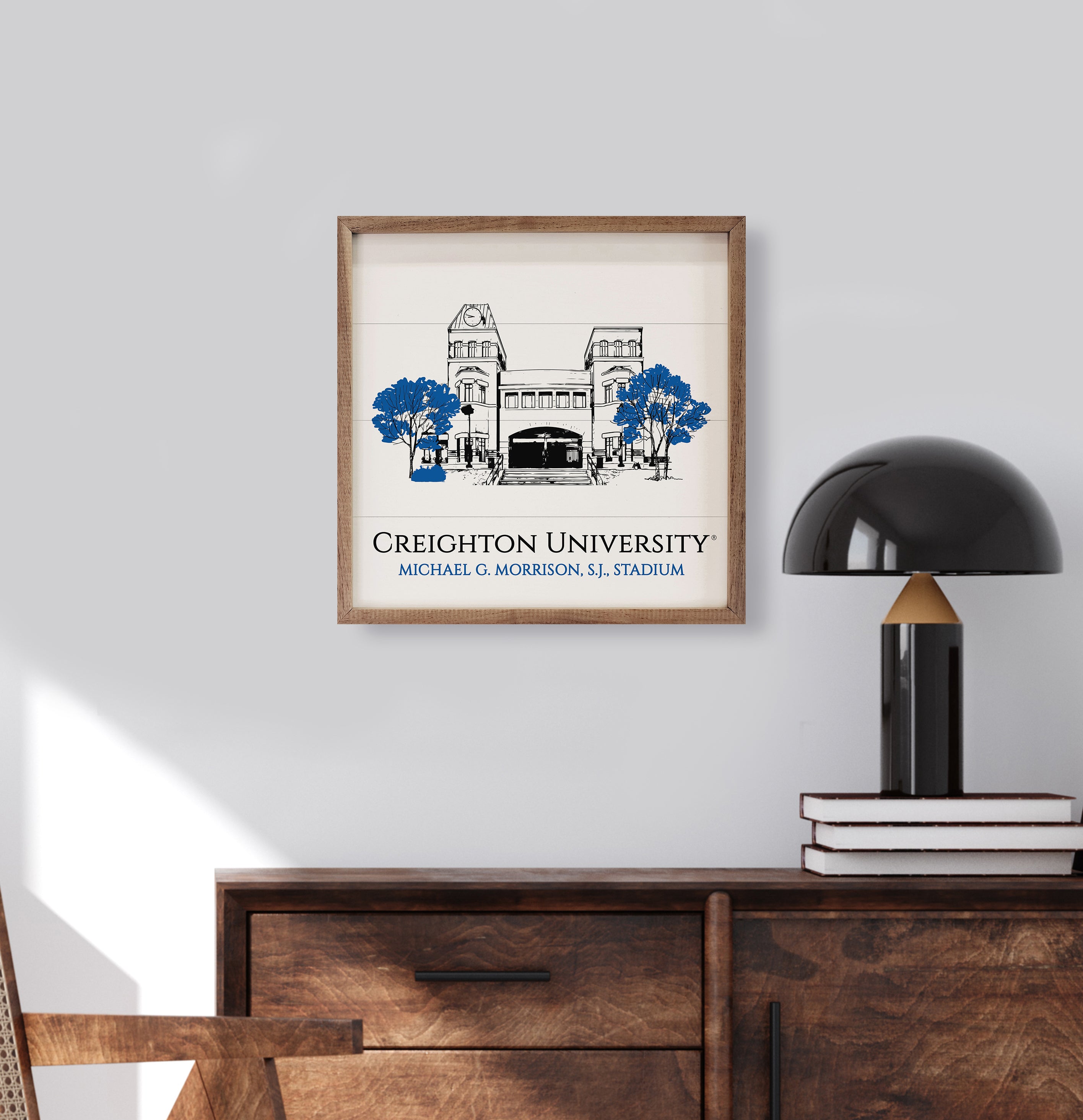 Sketch Soccer Stadium Creighton 16x16 / White