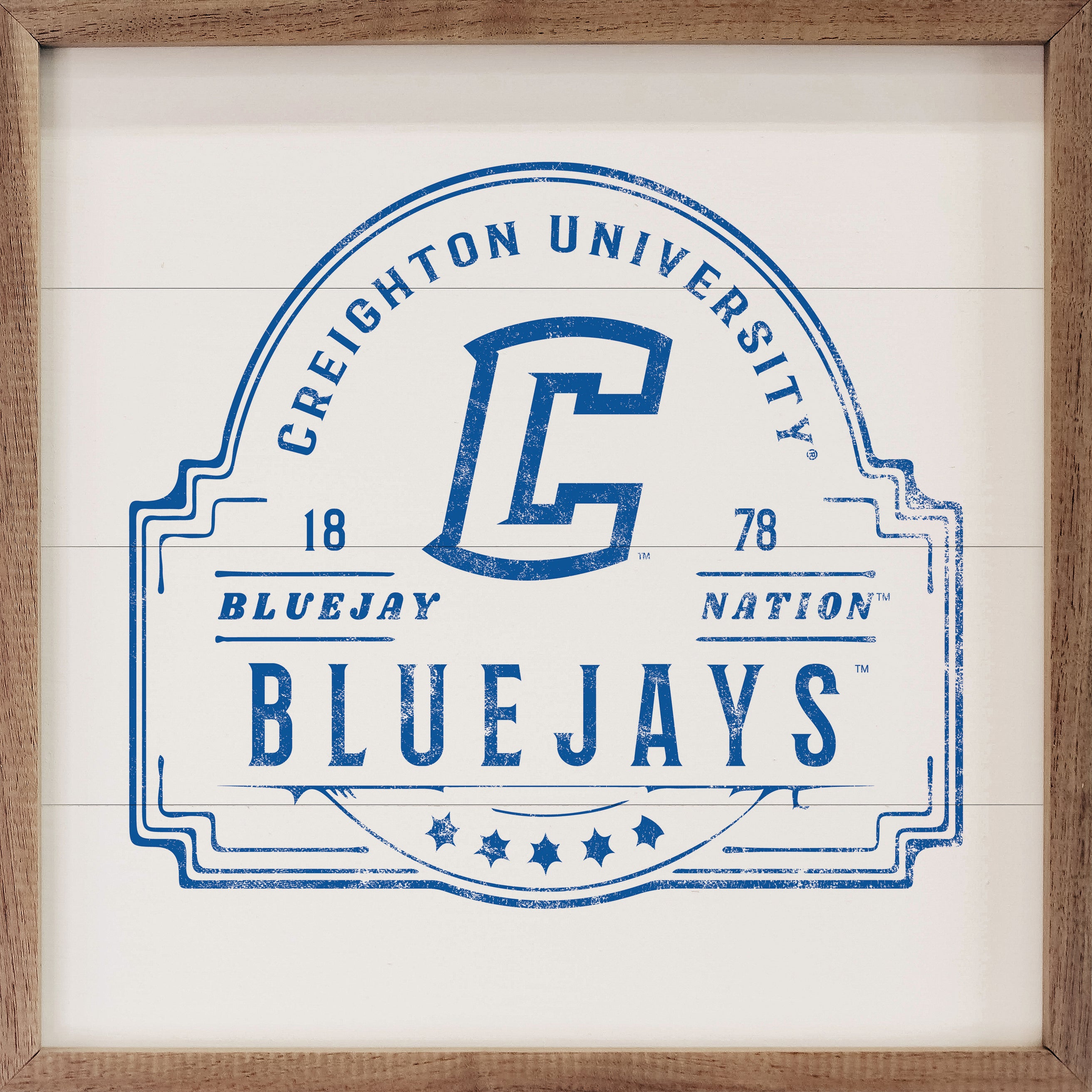 Vintage Stamp Creighton 16x16 / White