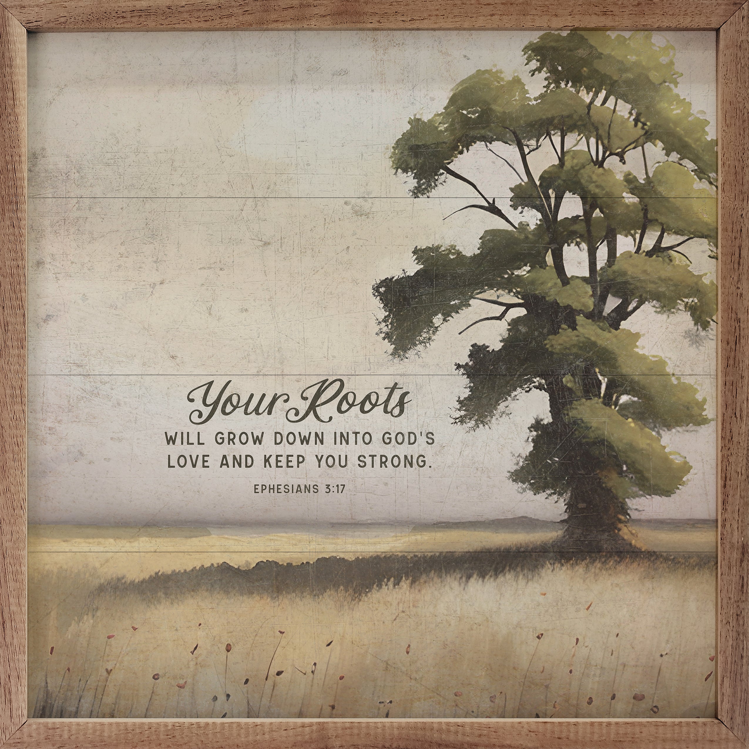 Your Roots Ephesians 3 17 16x16 / Multi-Color