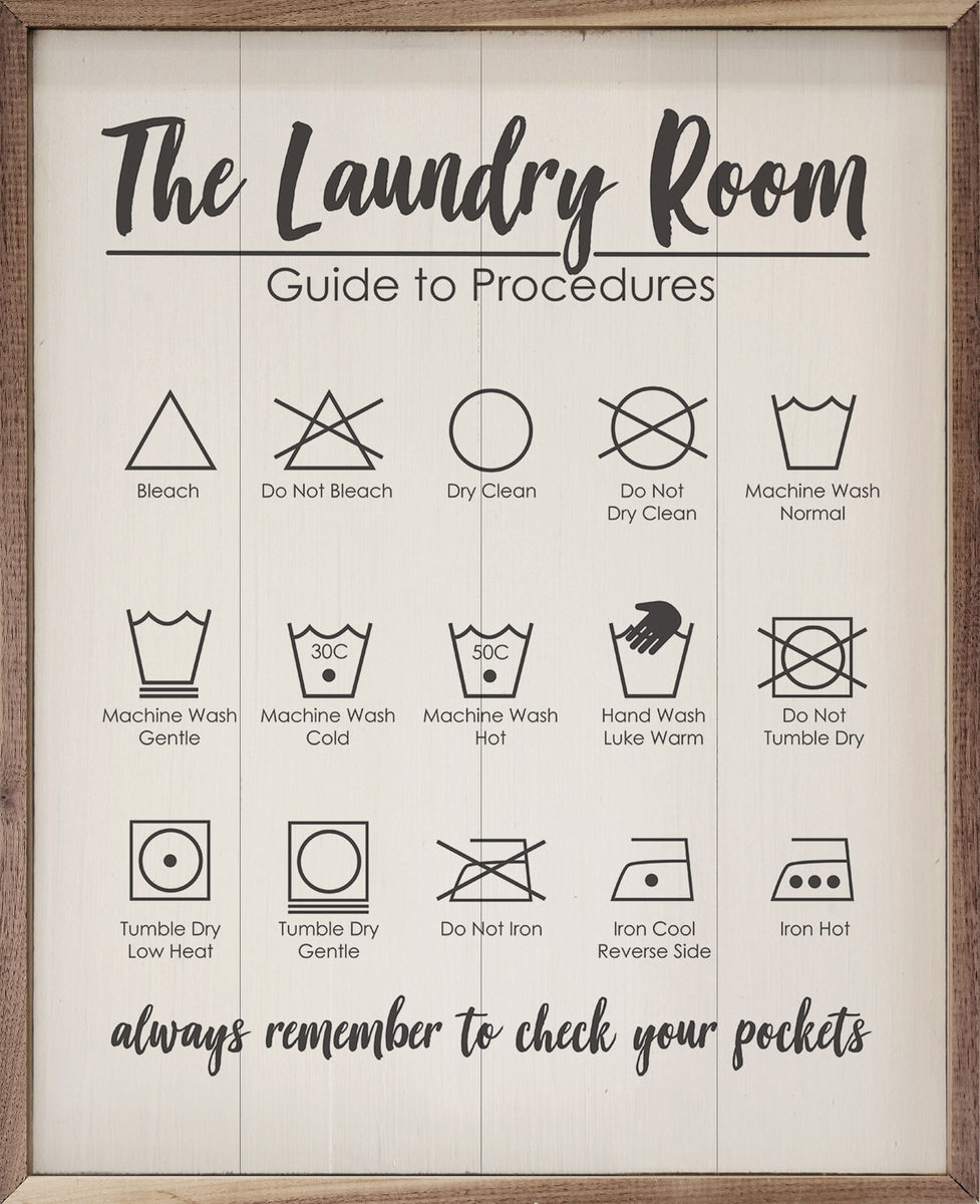 Laundry Room Procedures White – Kendrick Home