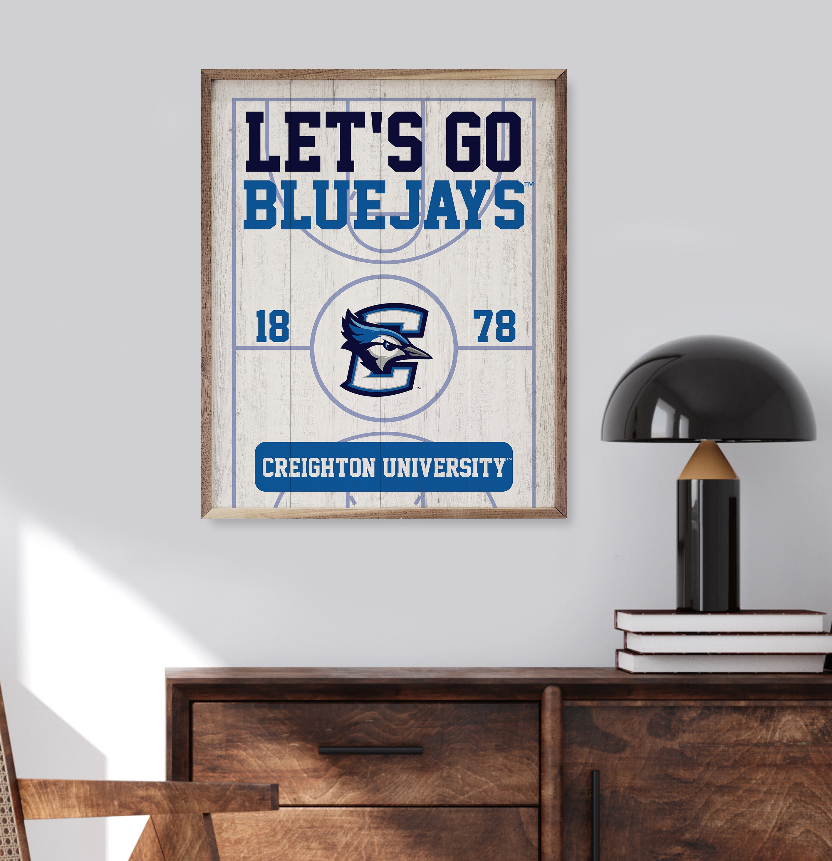 Let's Go Creighton 16x20 / White