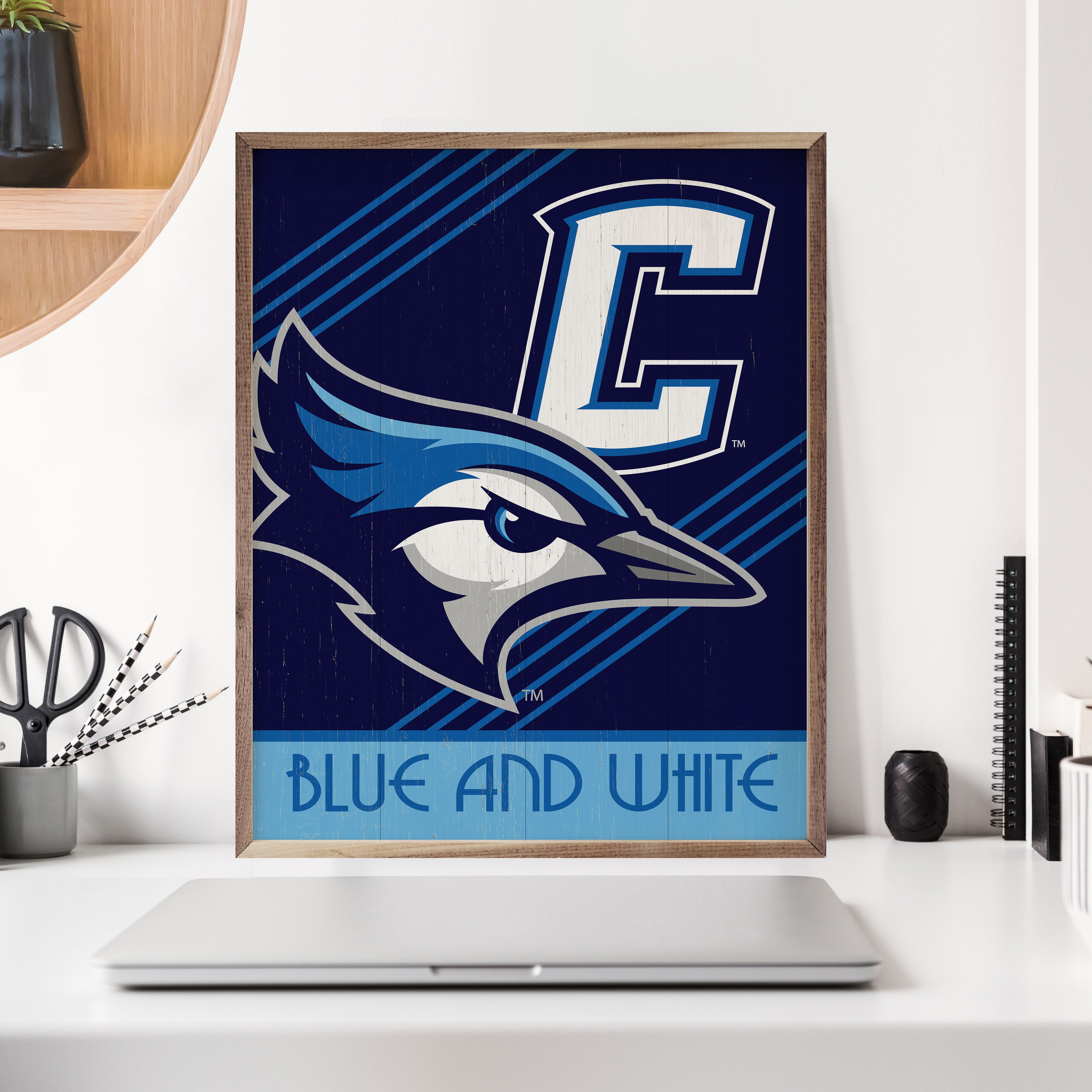 Retro Poster Creighton 16x20 / Blue