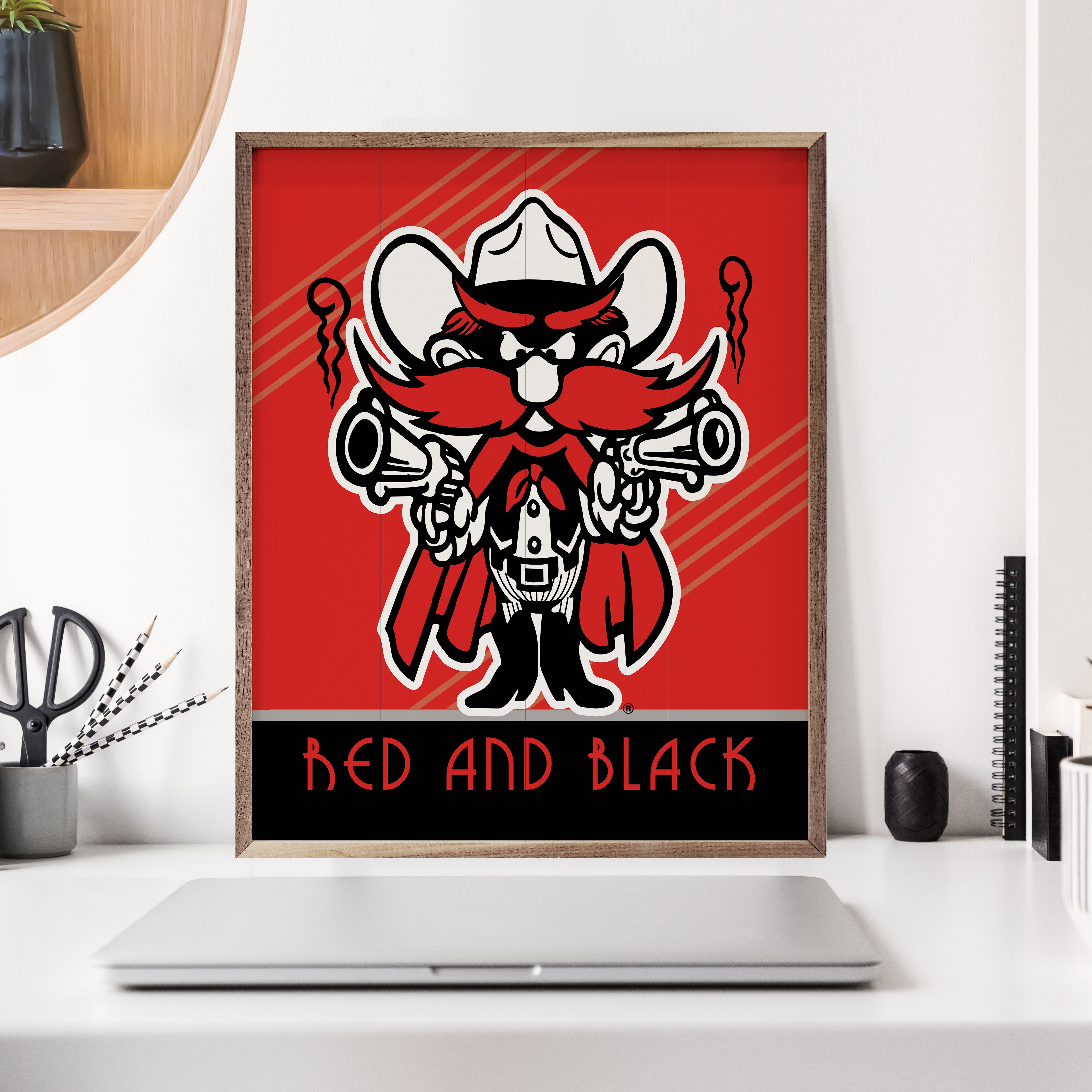 Retro Poster Texas Tech 16x20 / Red