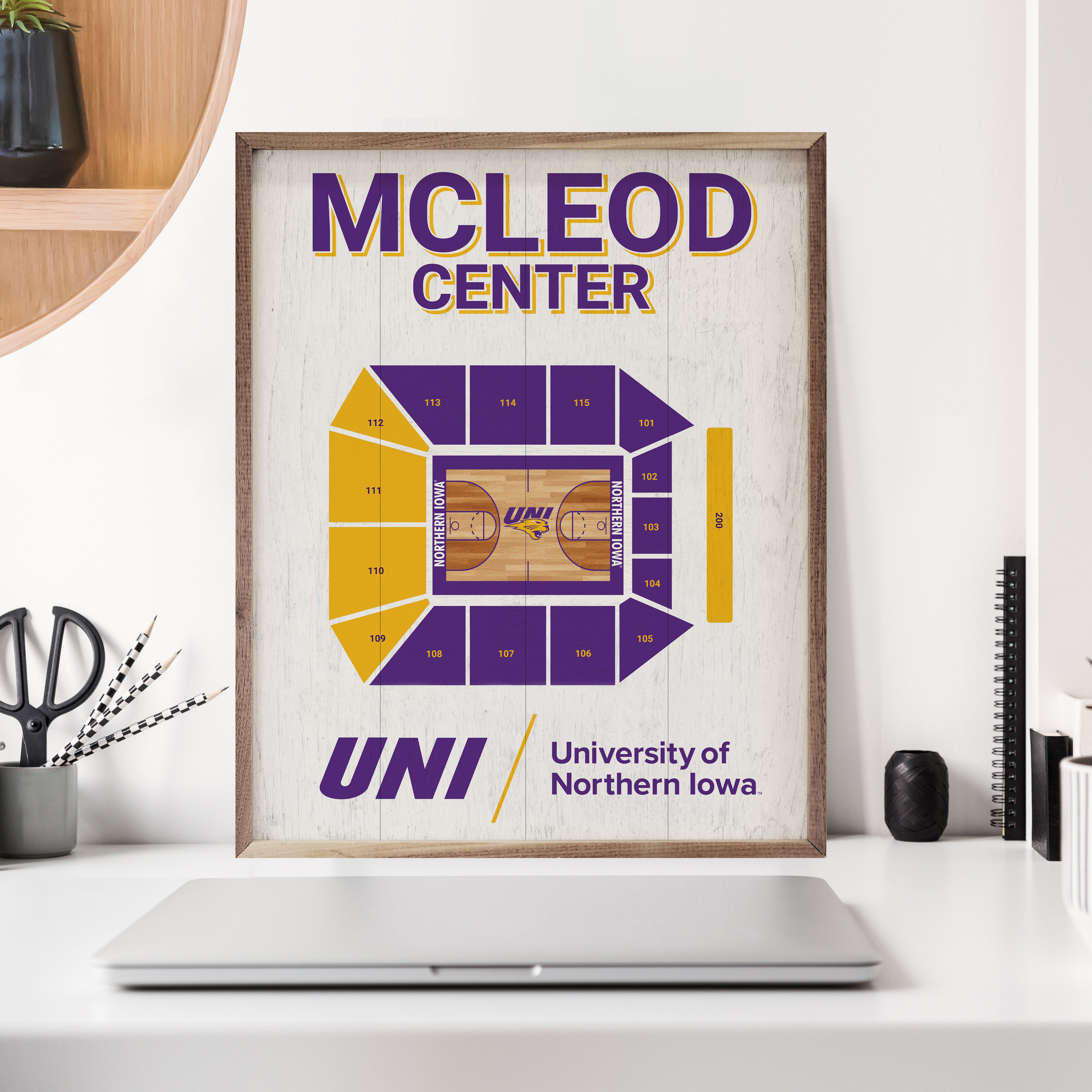 Stadium Seating Basketball UNI 16x20 / White