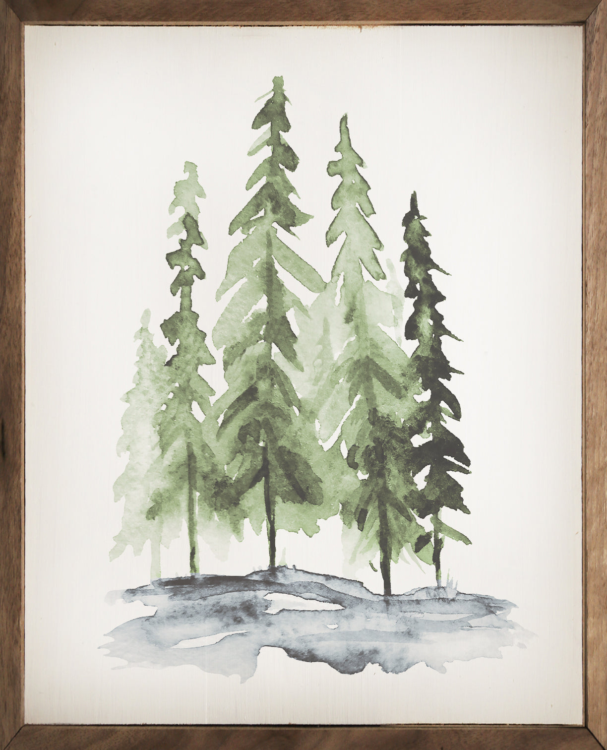 Watercolor Pines 16x20 / White