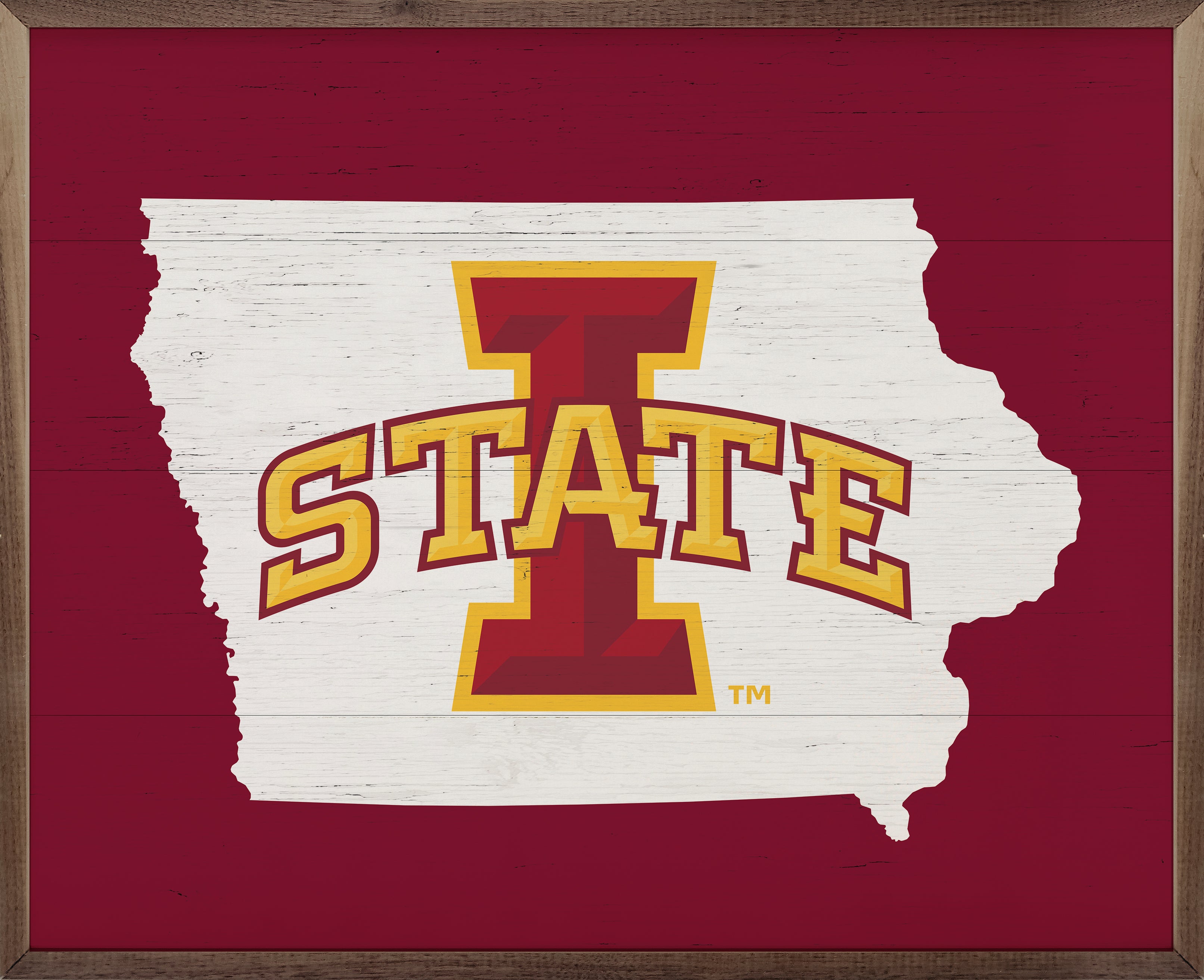 State Logo Iowa State 20x16 / Red
