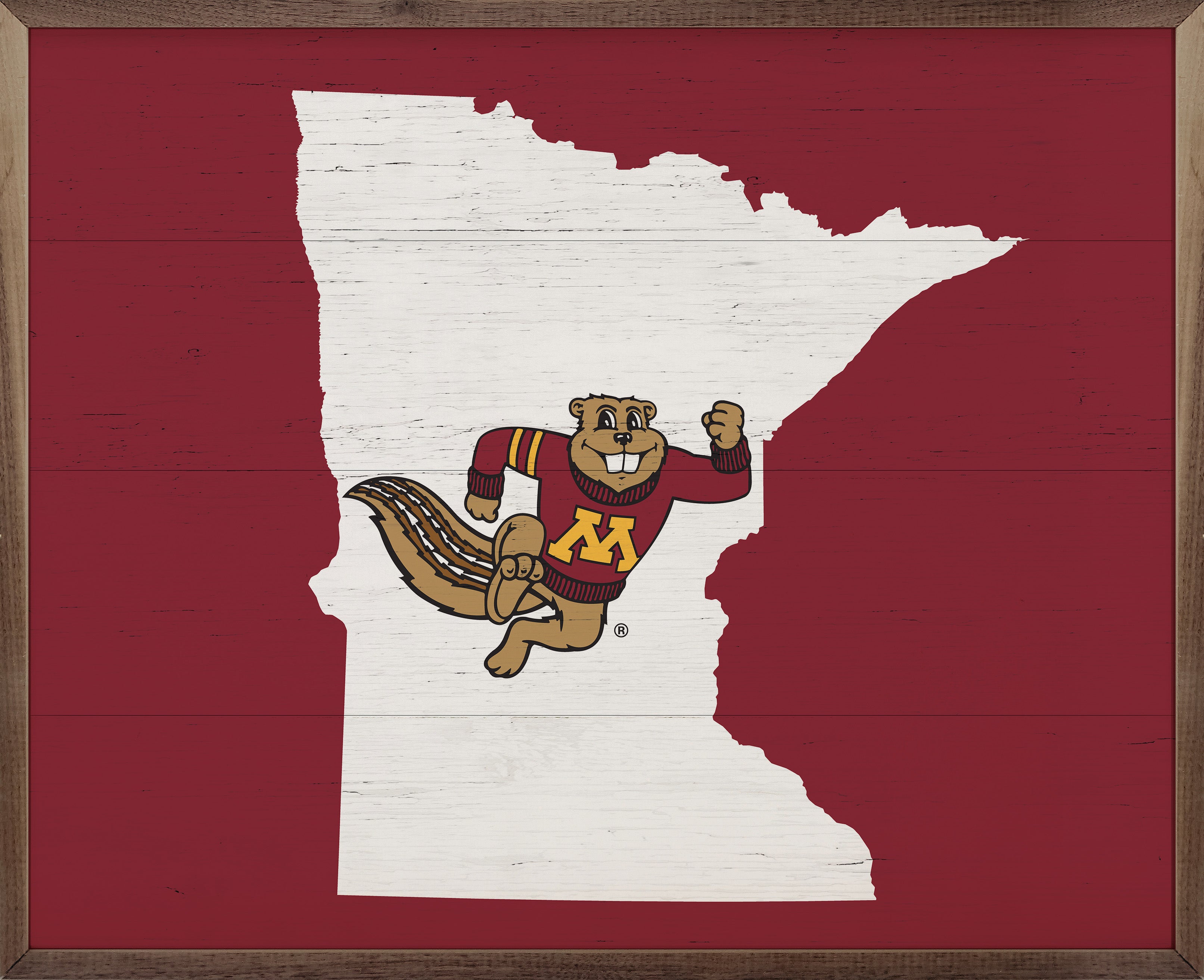 State Logo Minnesota 20x16 / Maroon