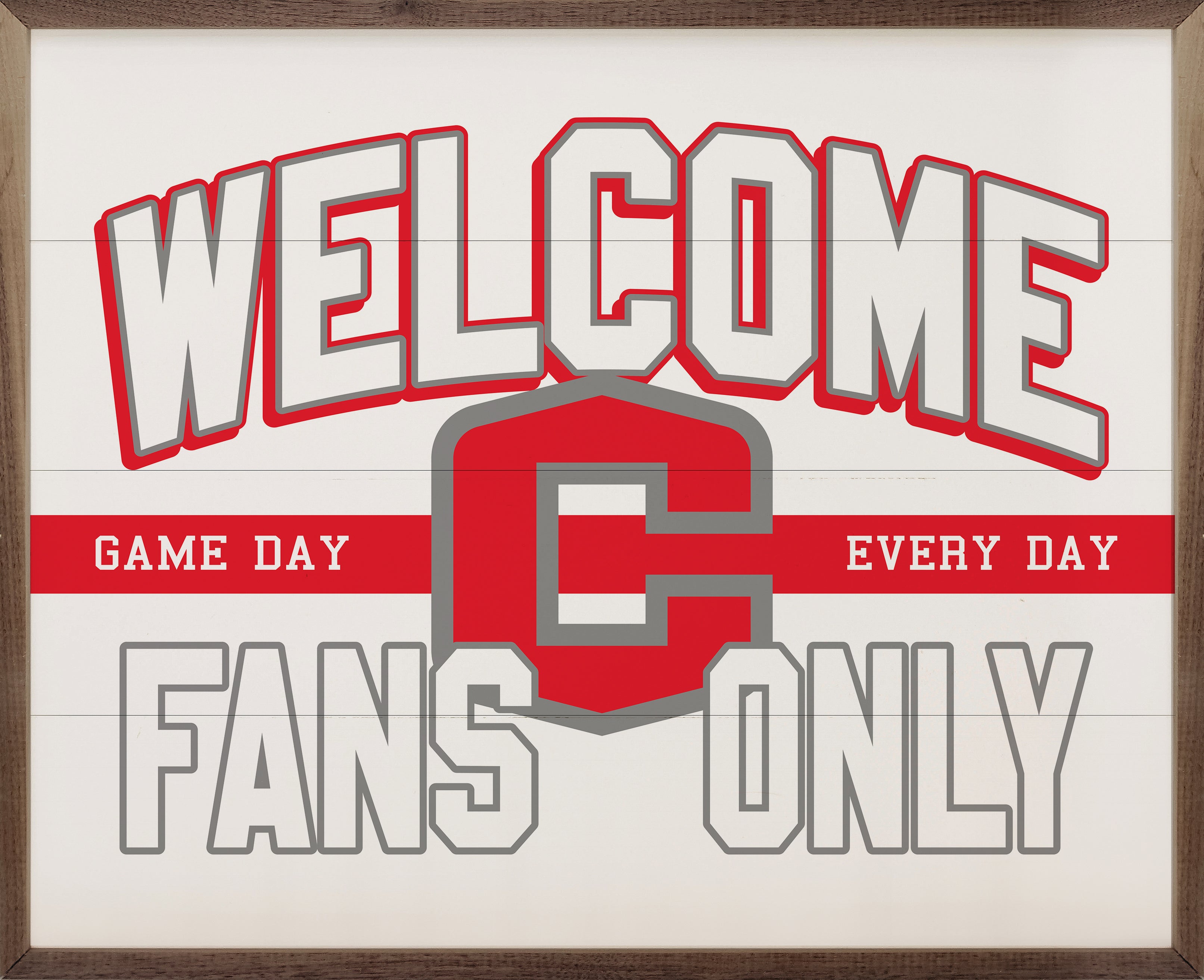 Welcome Fans Only Central College 20x16 / White