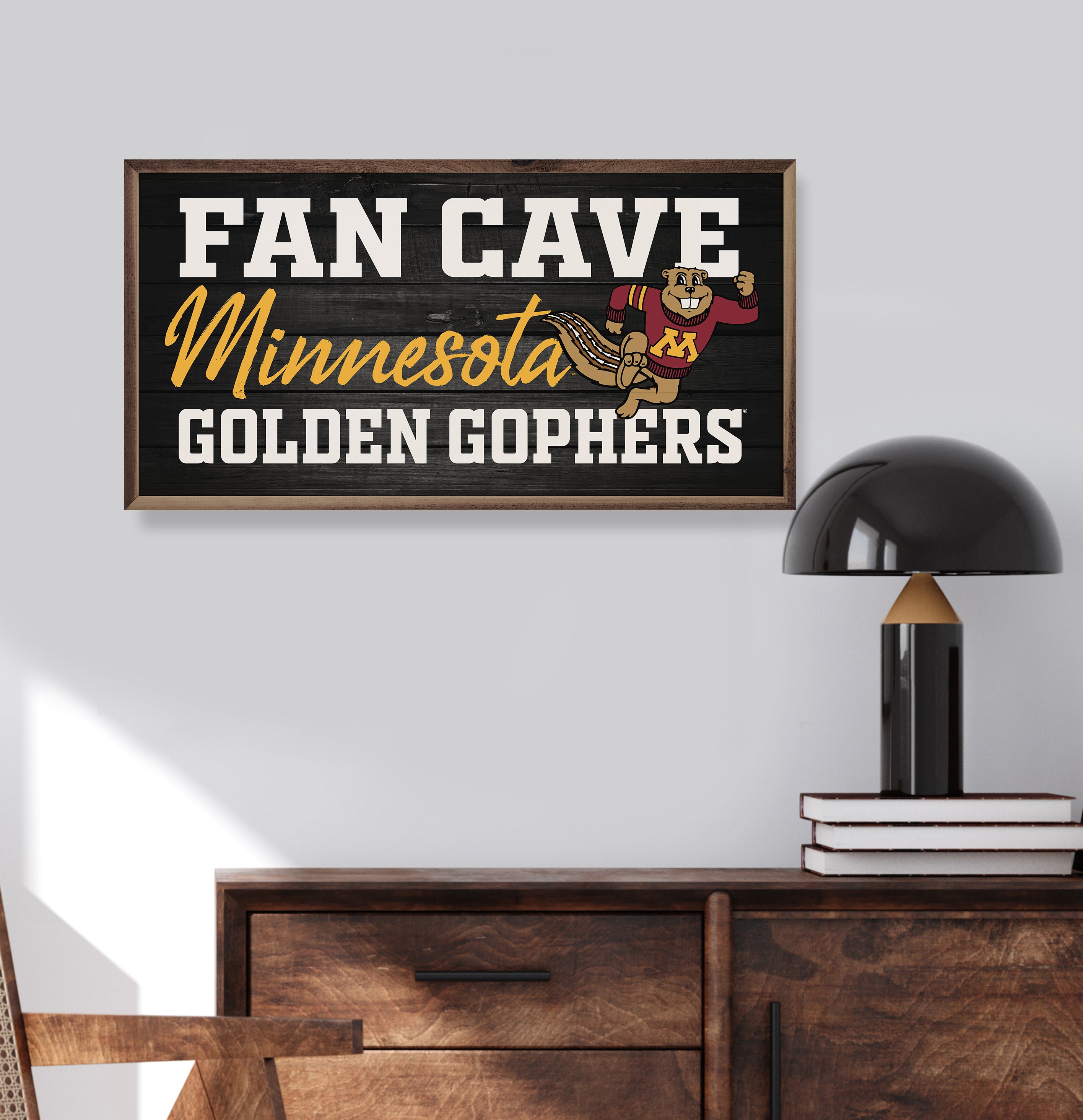Fan Cave Mascot Minnesota 24x12 / Black