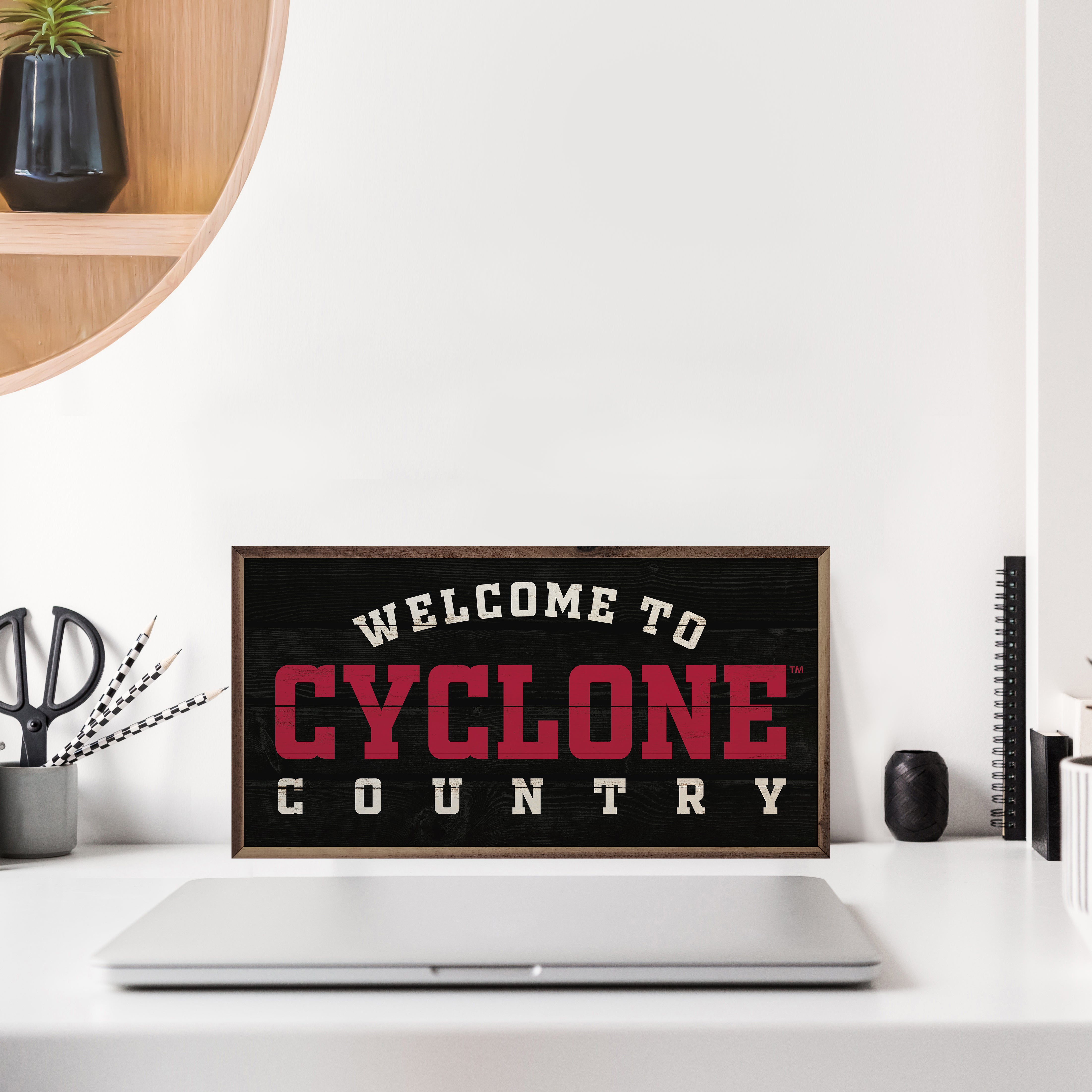 Welcome Country Iowa State 24x12 / Black