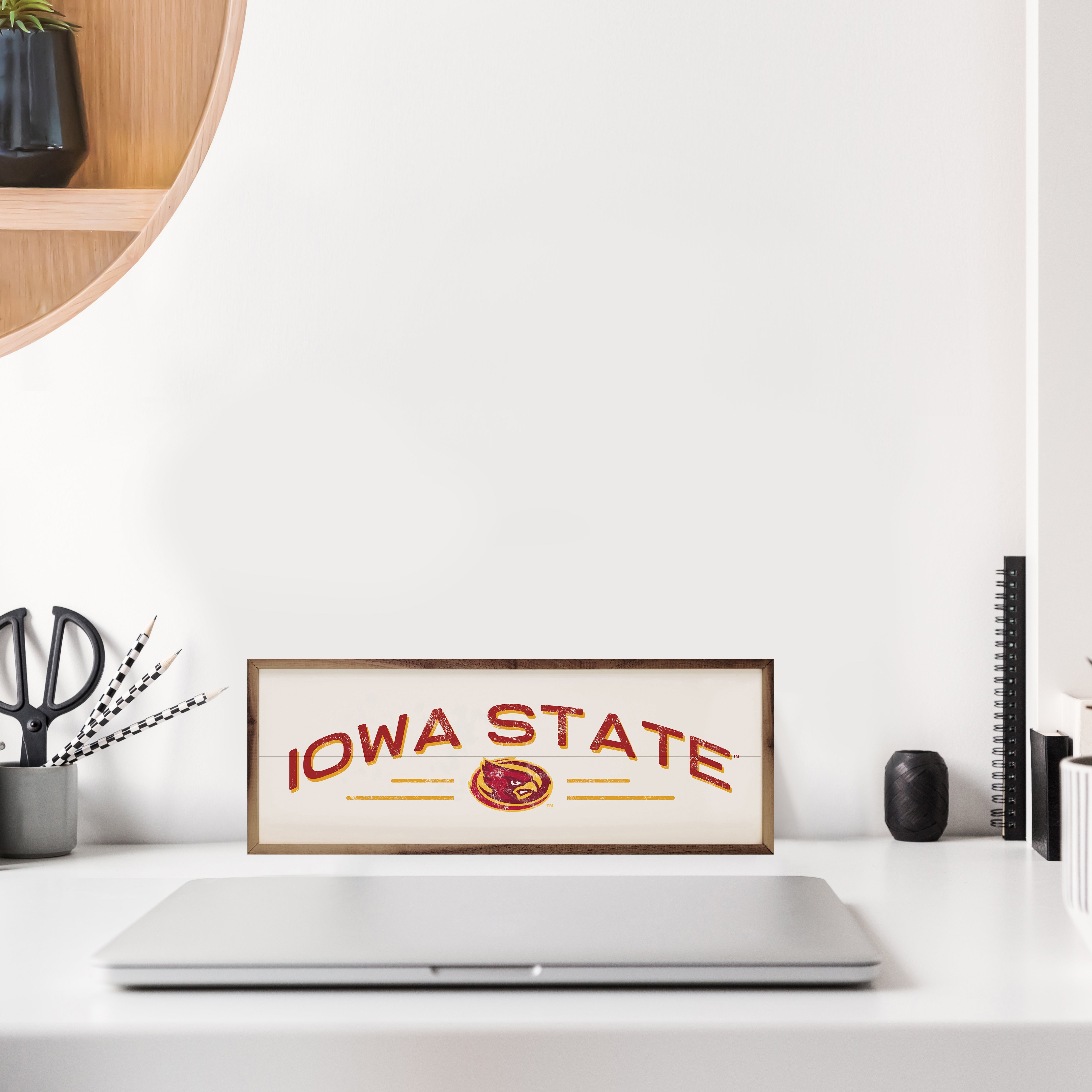 Retro Stripes Iowa State 24x8 / White