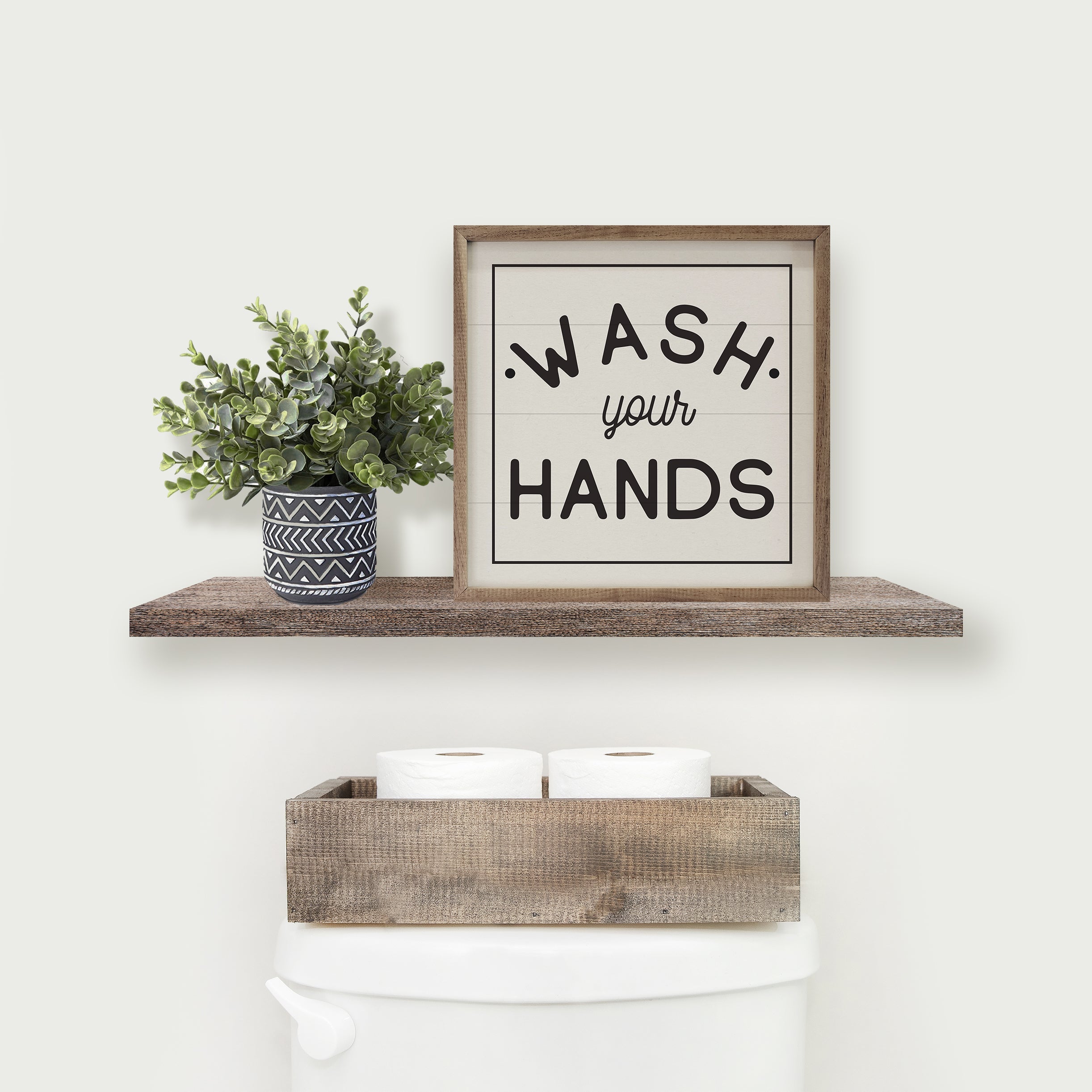 Bathroom Walnut Frames