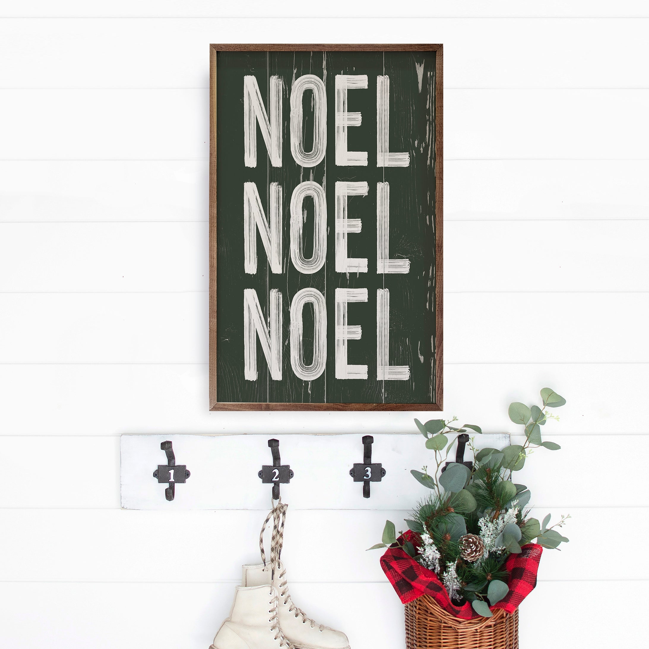 Noel Repeat On Green 10x16 / Green