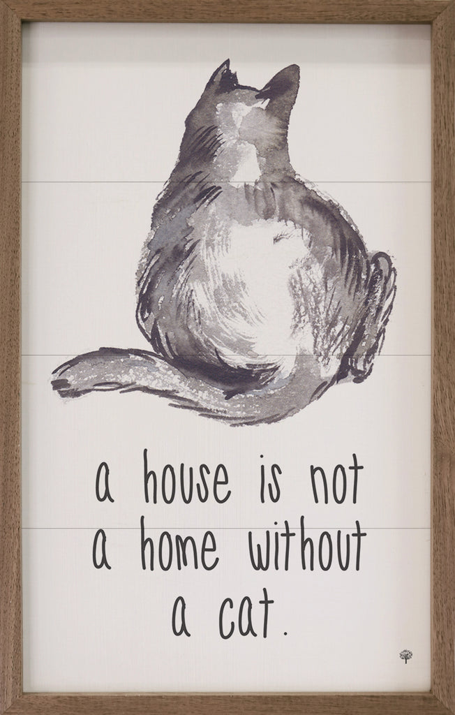 A House Is Not A Home Without A Cat White 10x16 / White
