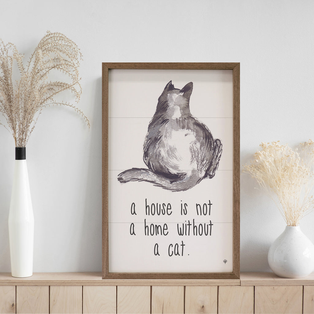 A House Is Not A Home Without A Cat White 10x16 / White