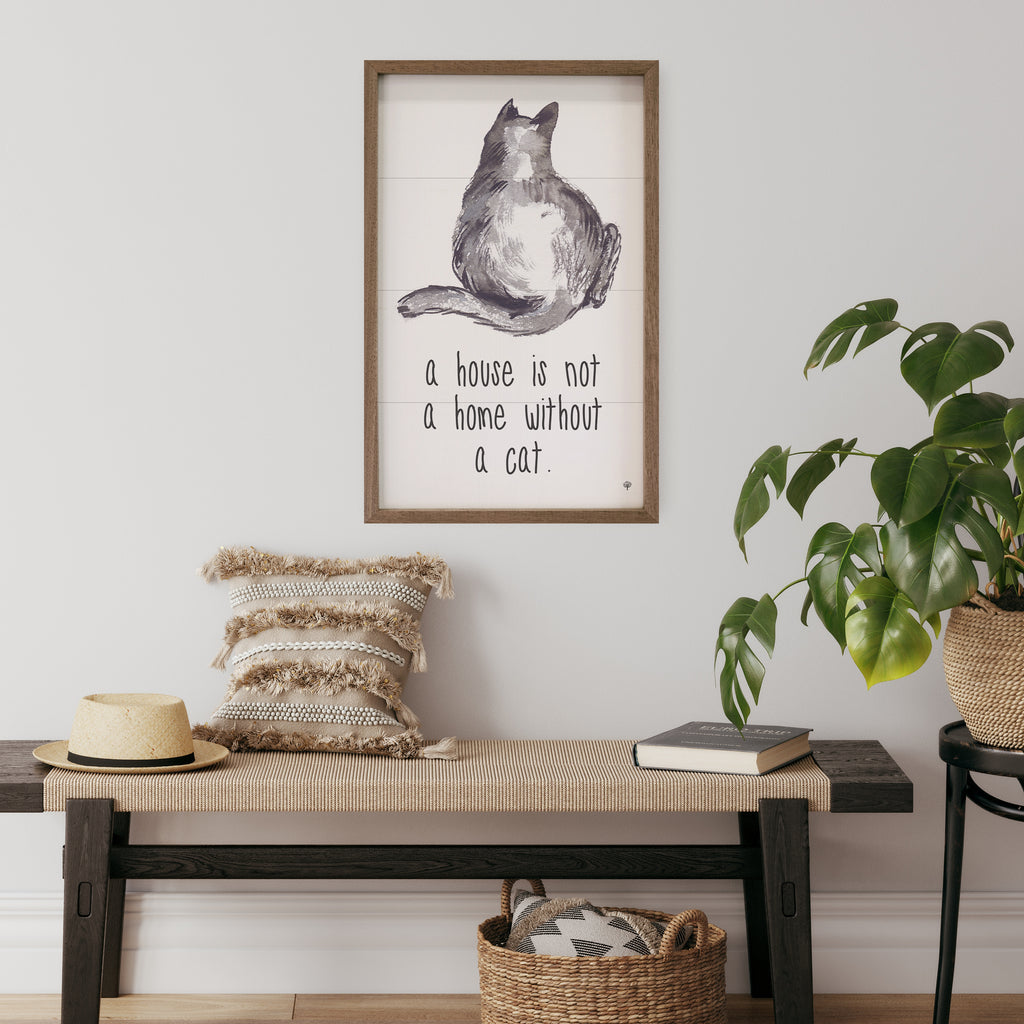 A House Is Not A Home Without A Cat White 10x16 / White