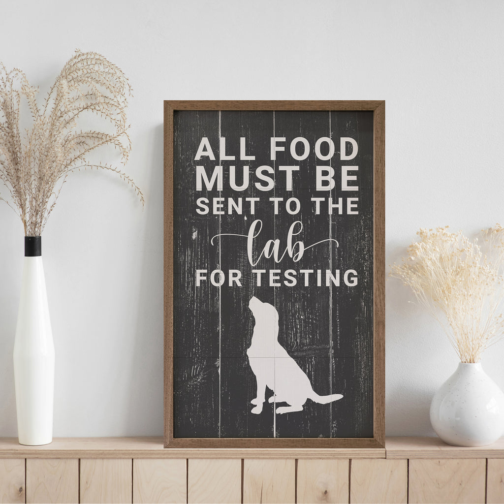 All Food Must Be Sent To The Lab Black 10x16 / Black