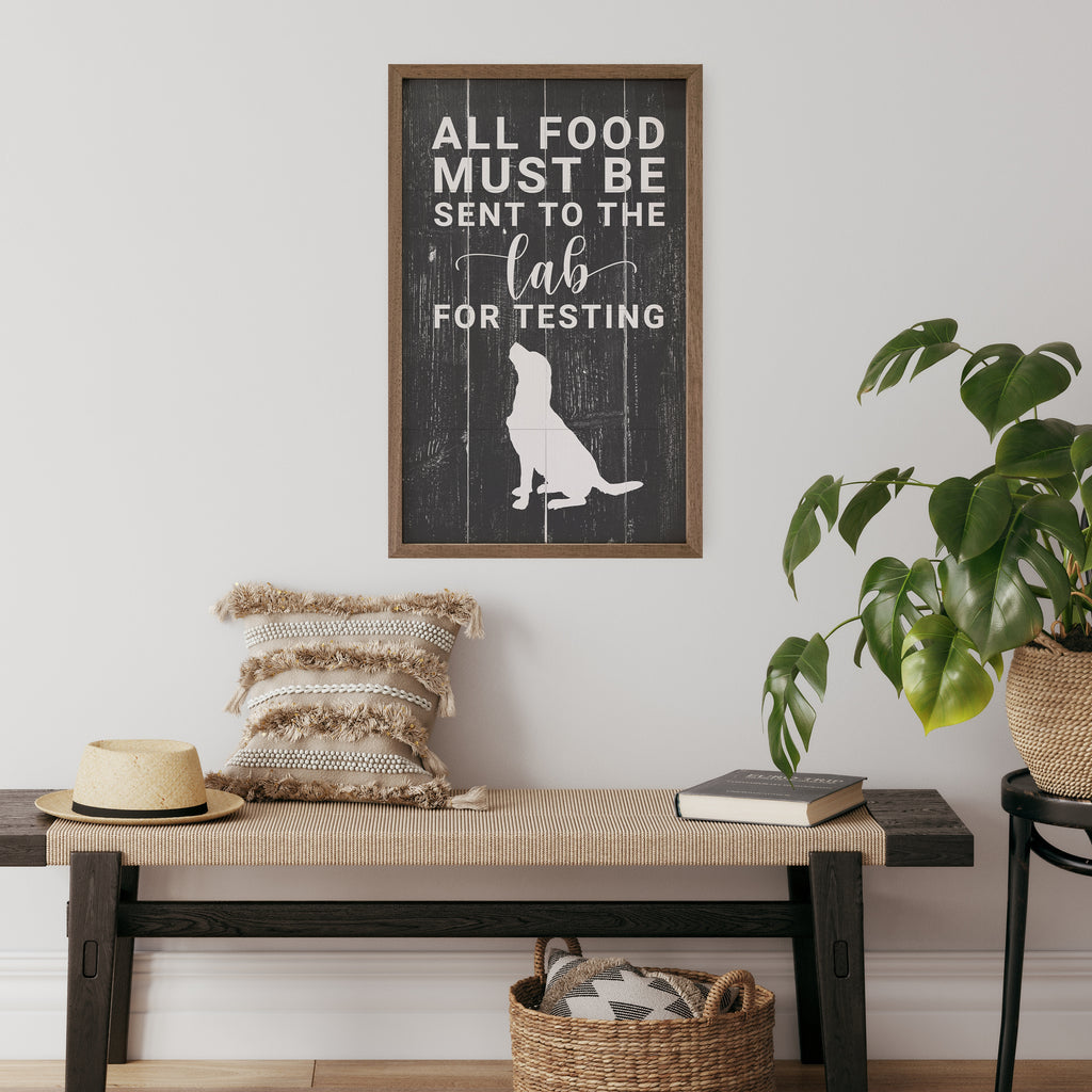 All Food Must Be Sent To The Lab Black 10x16 / Black