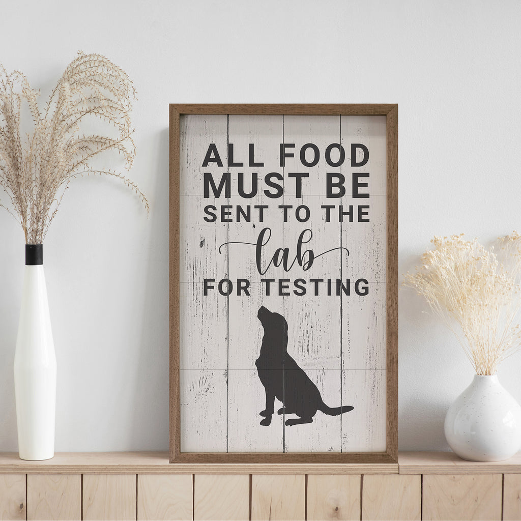 All Food Must Be Sent To The Lab Whitewash 10x16 / Whitewash
