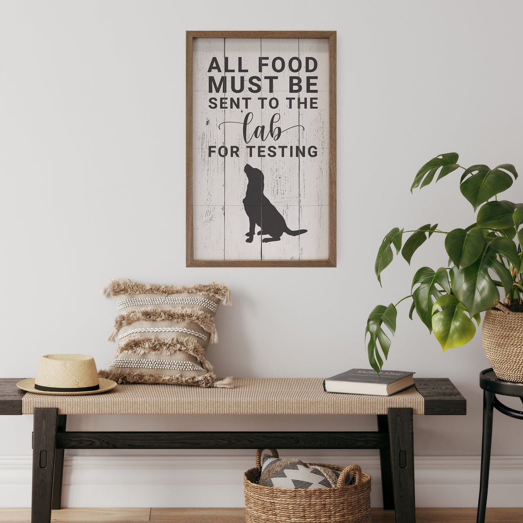 All Food Must Be Sent To The Lab Whitewash 10x16 / Whitewash