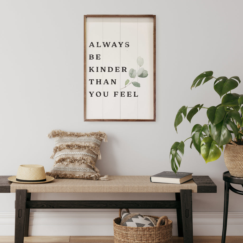 Always Be Kinder Greenery 10x16 / White