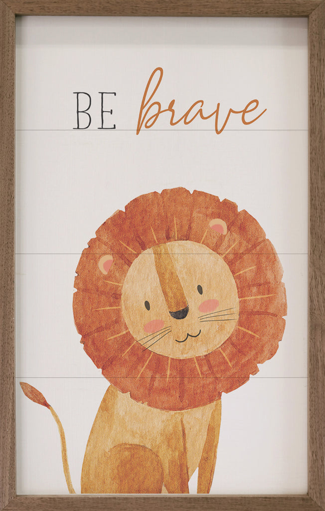 Be Brave Lion White 10x16 / White