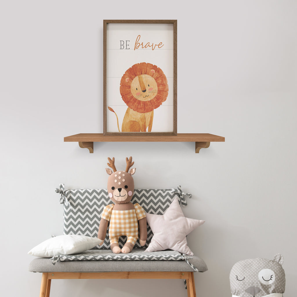 Be Brave Lion White 10x16 / White