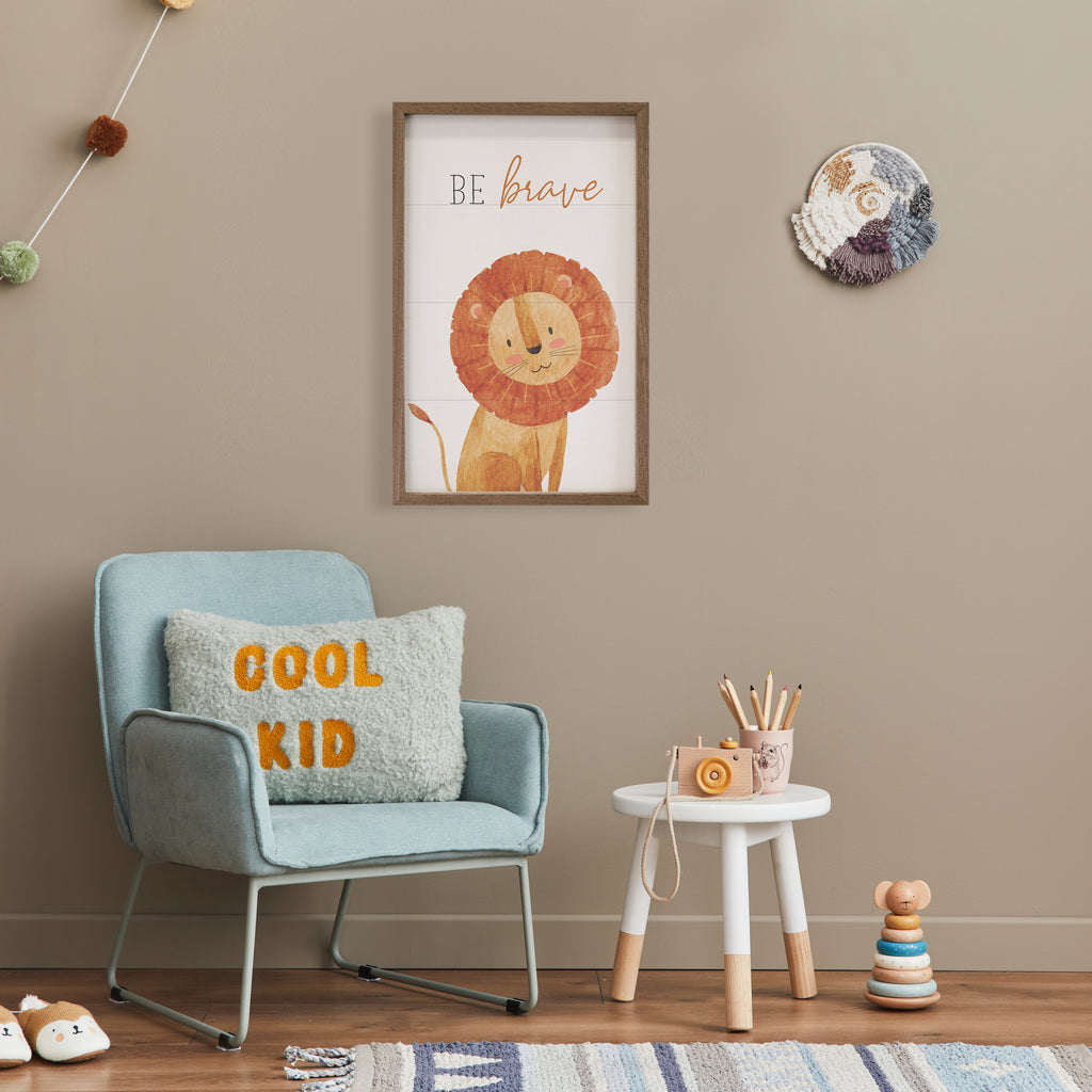 Be Brave Lion White 10x16 / White