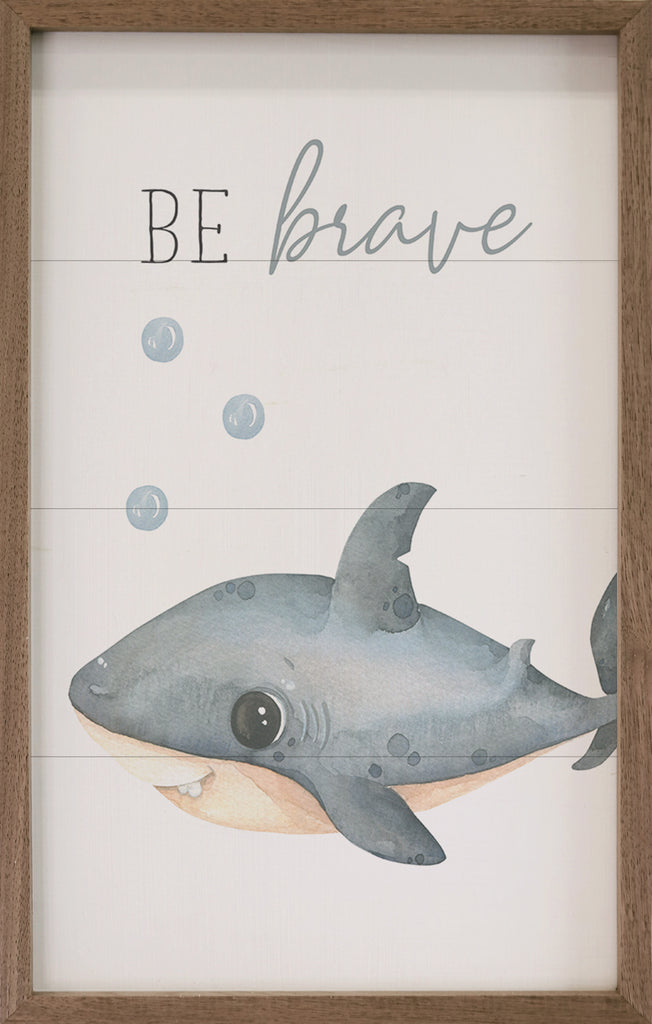 Be Brave Shark White 10x16 / White