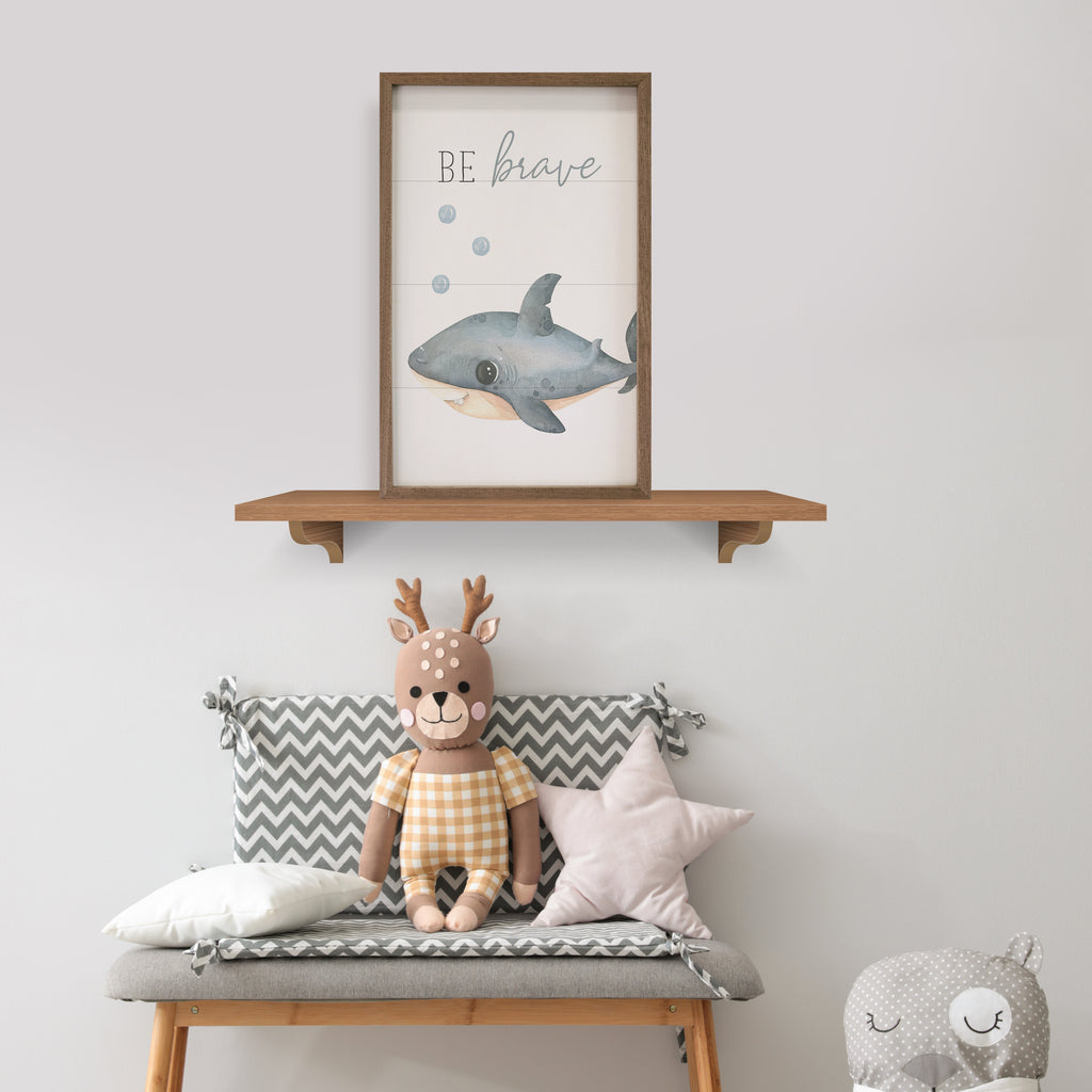 Be Brave Shark White 10x16 / White