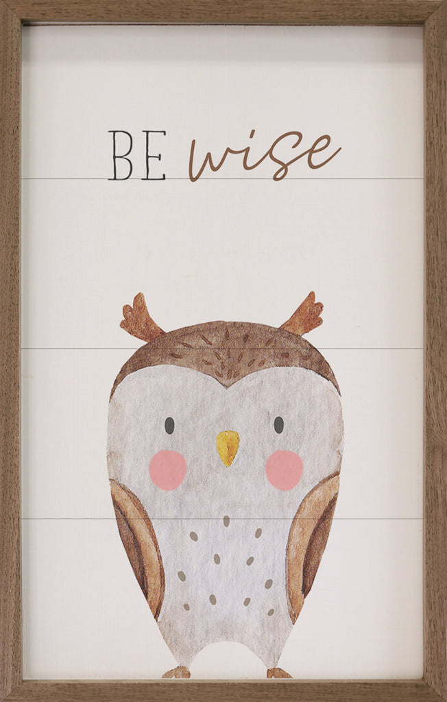 Be Wise Owl White 10x16 / White