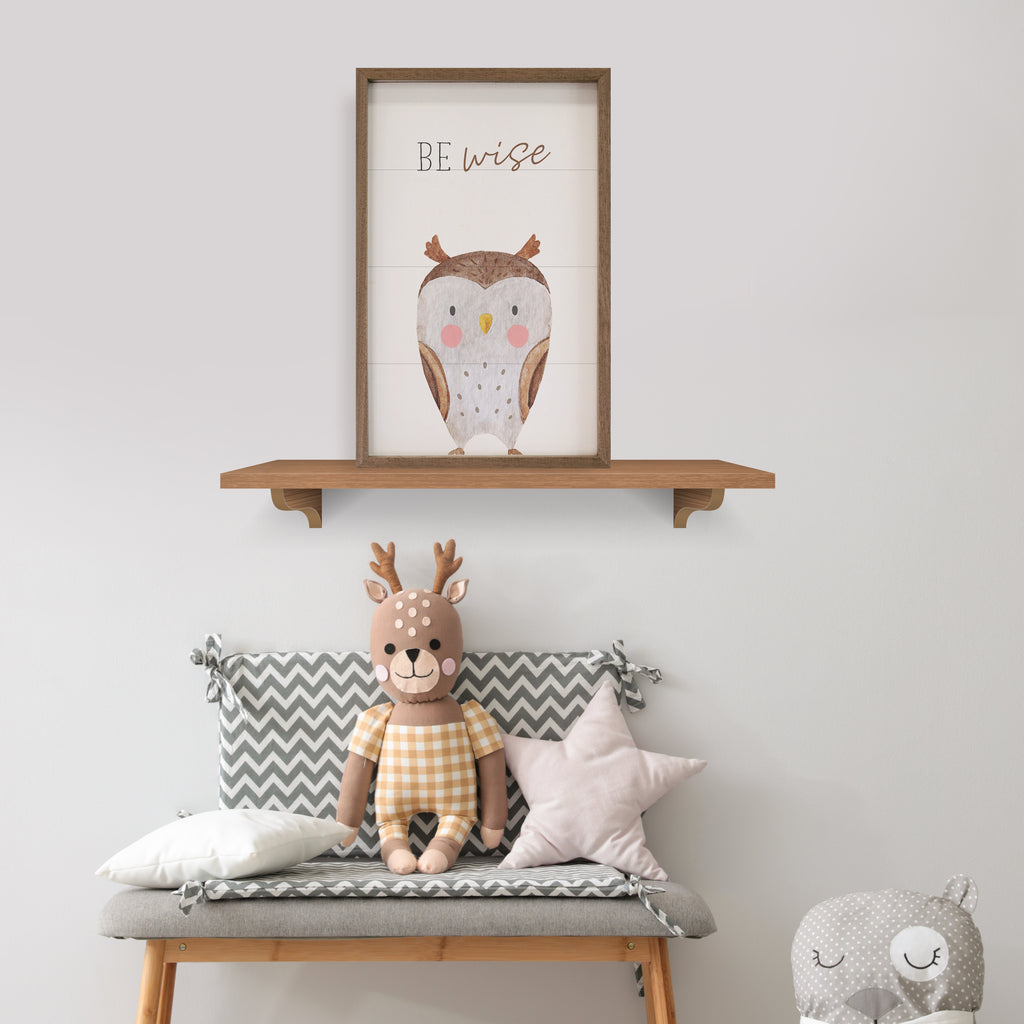 Be Wise Owl White 10x16 / White