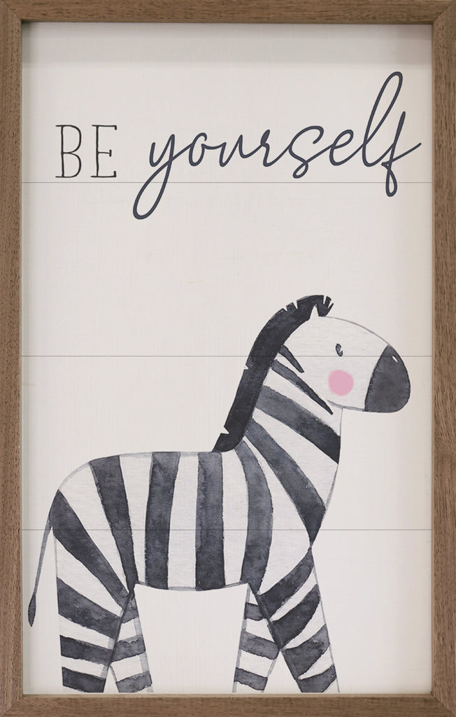 Be Yourself Zebra White 10x16 / White