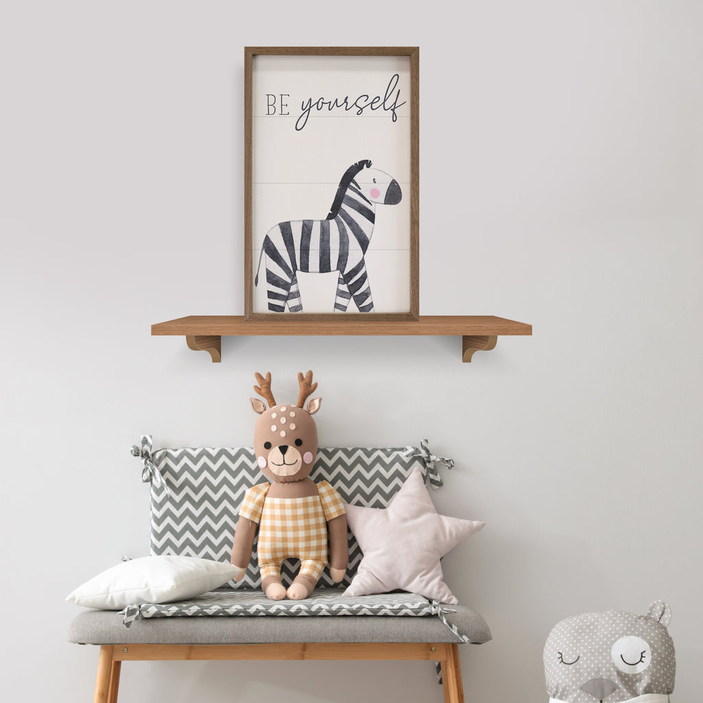 Be Yourself Zebra White 10x16 / White