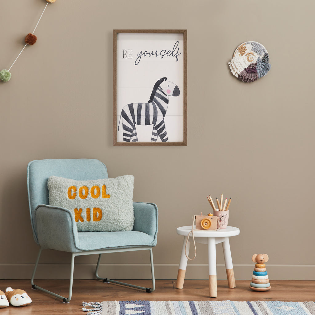 Be Yourself Zebra White 10x16 / White