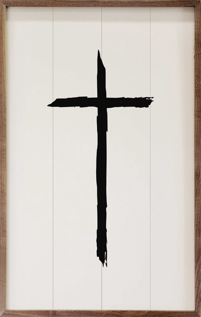 Black Cross White 10x16 / White